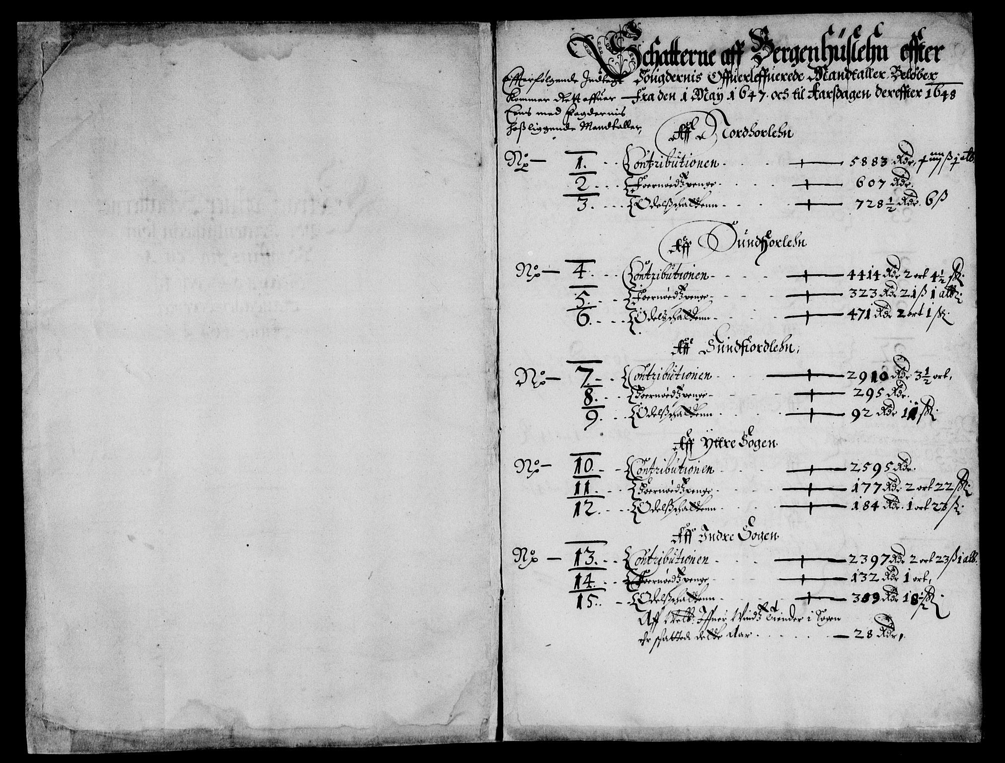 Rentekammeret inntil 1814, Reviderte regnskaper, Lensregnskaper, AV/RA-EA-5023/R/Rb/Rbt/L0110: Bergenhus len, 1641-1648