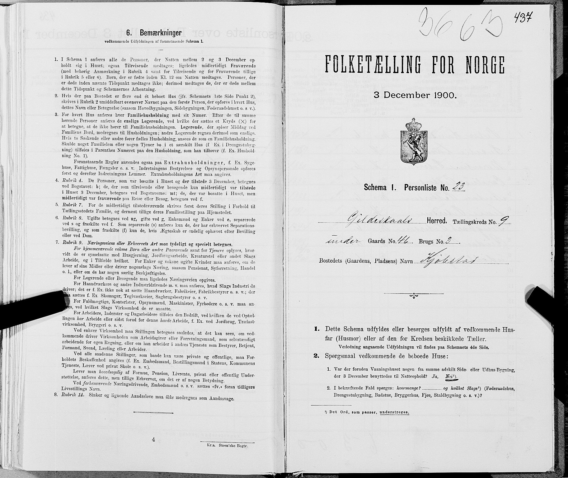 SAT, Folketelling 1900 for 1838 Gildeskål herred, 1900, s. 953