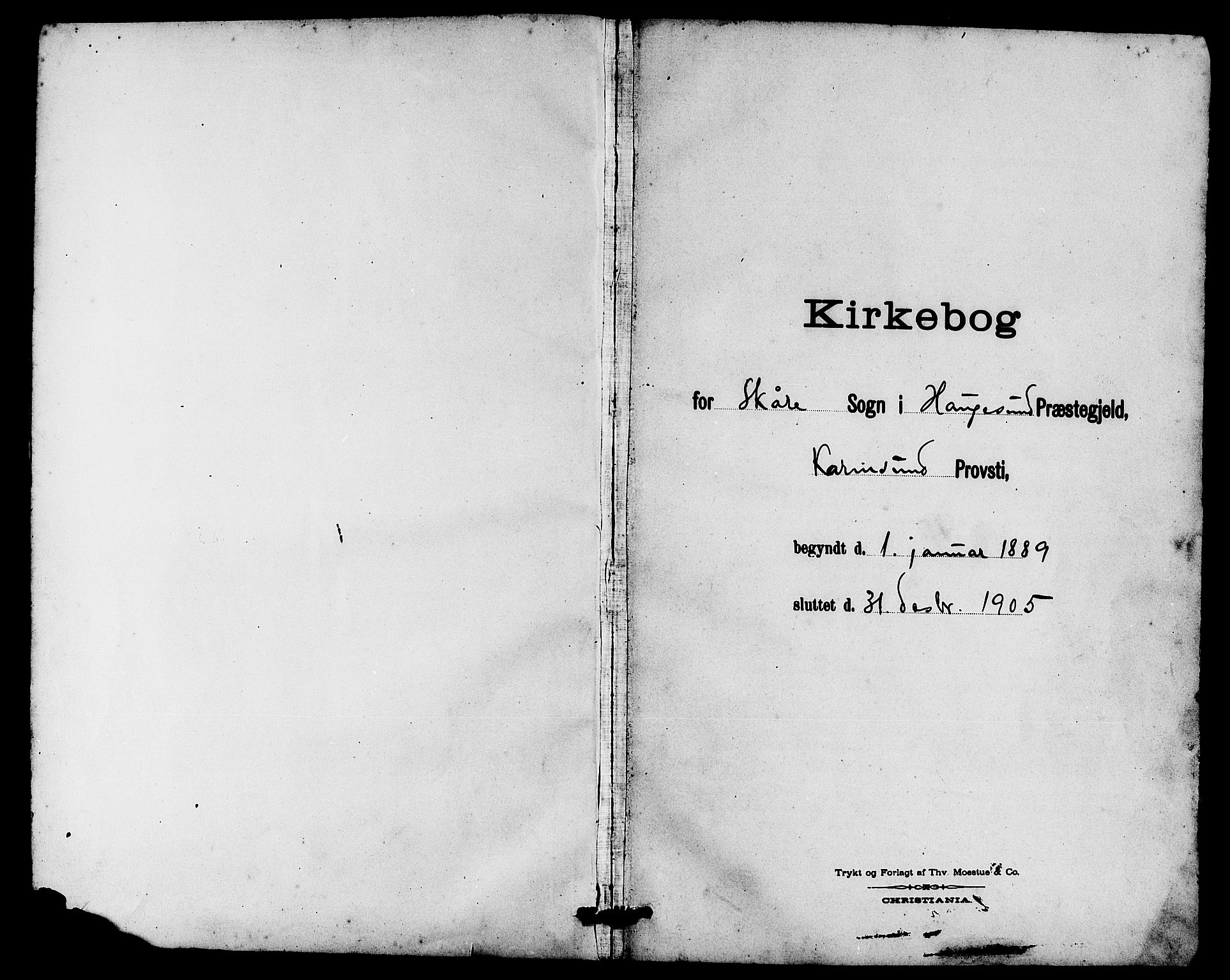 Haugesund sokneprestkontor, SAST/A -101863/H/Ha/Hab/L0004: Klokkerbok nr. B 4, 1889-1905