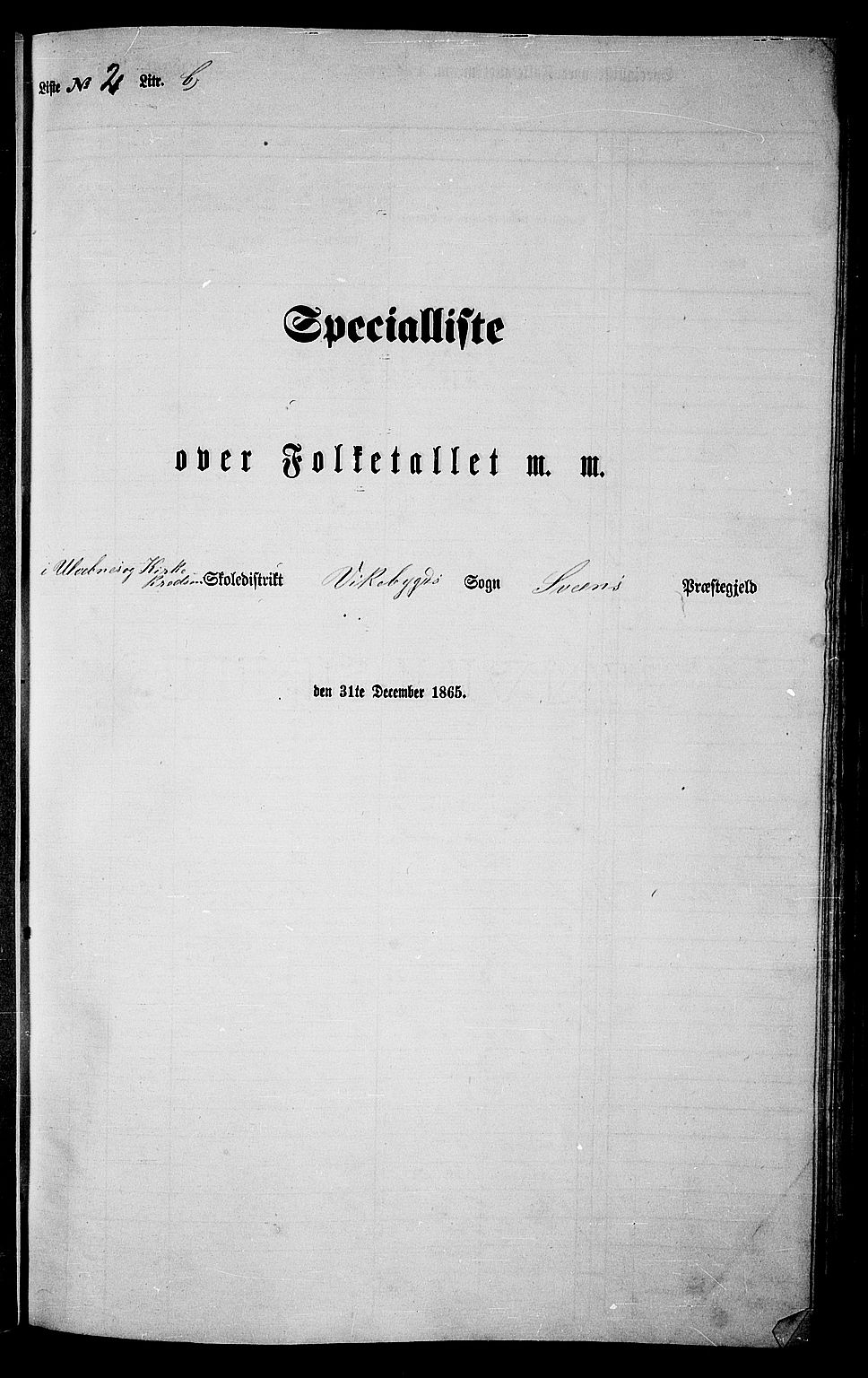 RA, Folketelling 1865 for 1216P Sveio prestegjeld, 1865, s. 49