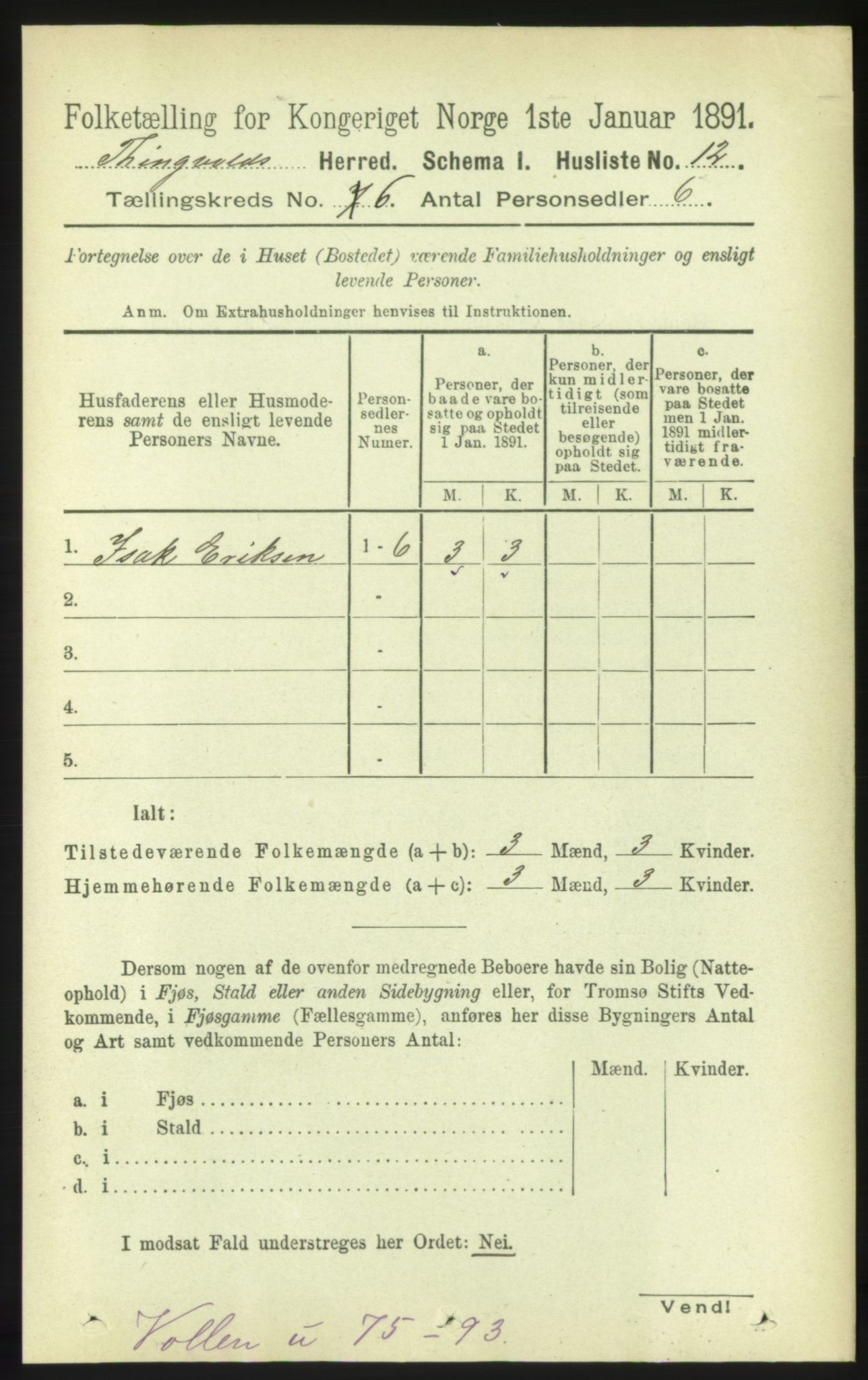 RA, Folketelling 1891 for 1560 Tingvoll herred, 1891, s. 2381