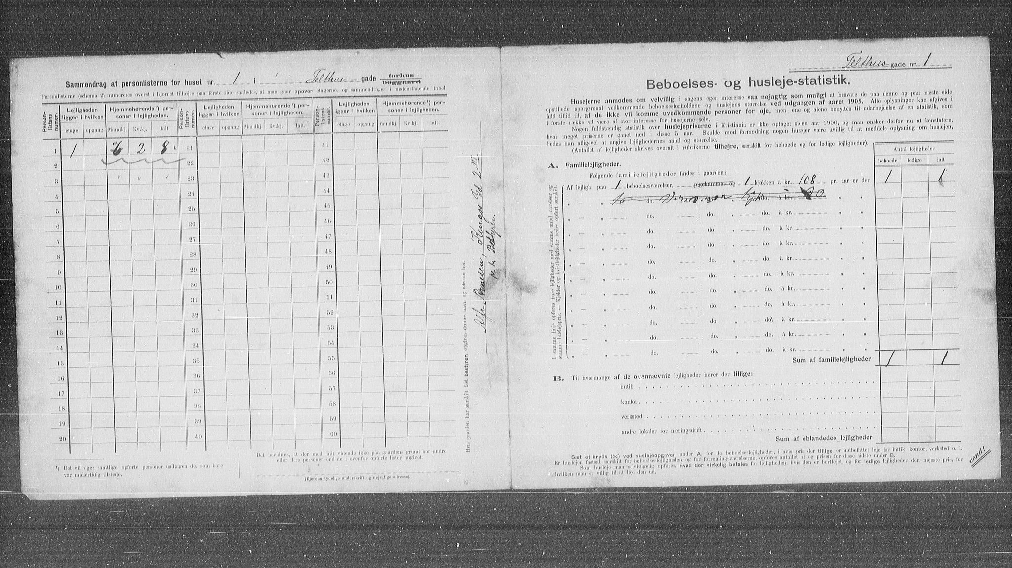 OBA, Kommunal folketelling 31.12.1905 for Kristiania kjøpstad, 1905, s. 56157