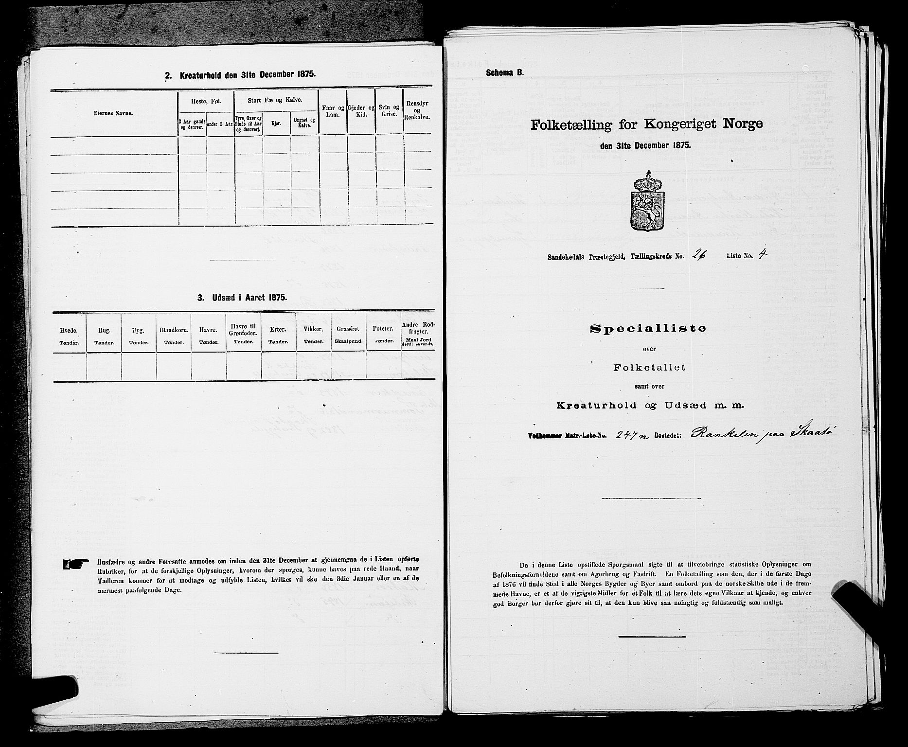 SAKO, Folketelling 1875 for 0816P Sannidal prestegjeld, 1875, s. 2020