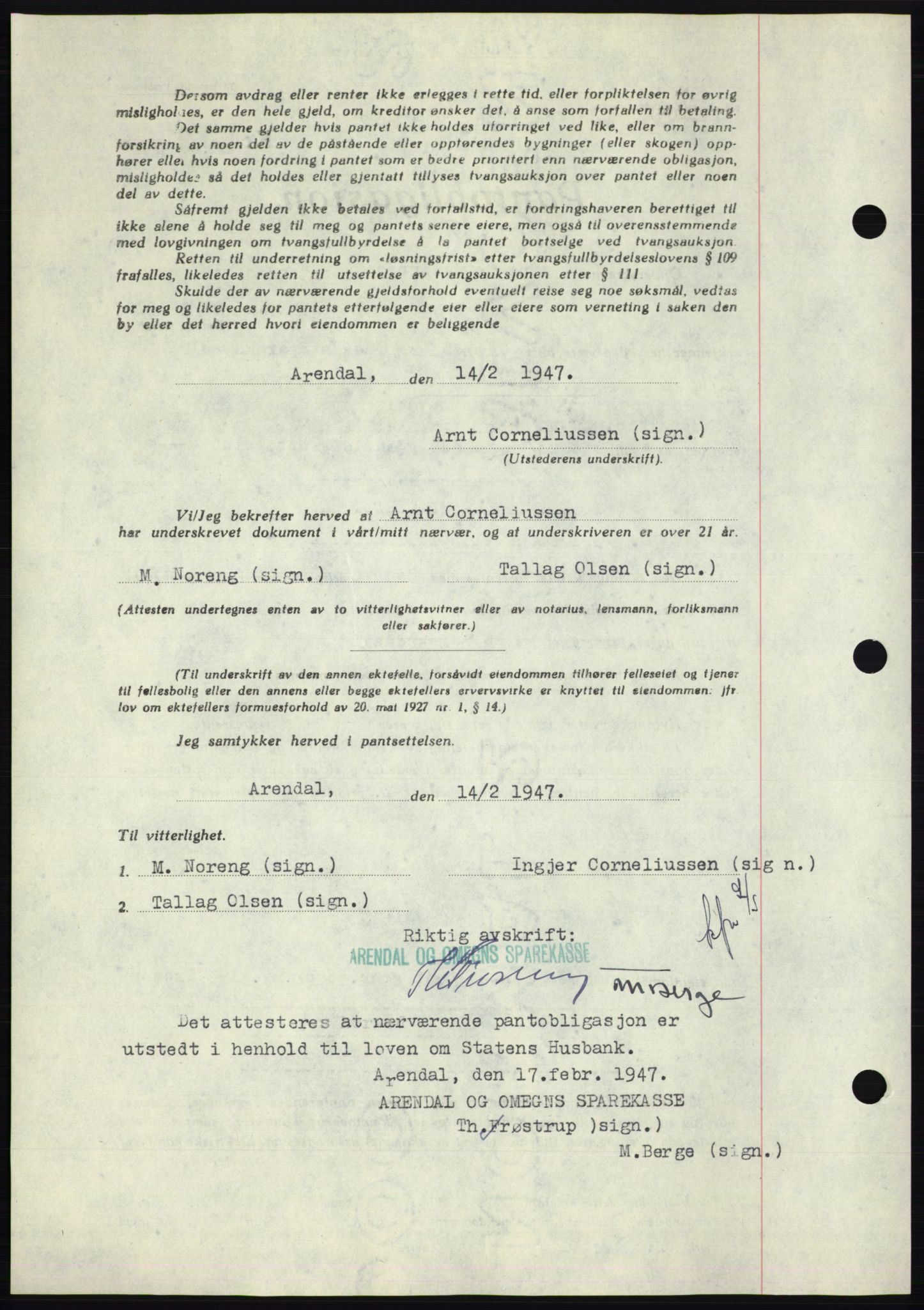 Nedenes sorenskriveri, AV/SAK-1221-0006/G/Gb/Gbb/L0004: Pantebok nr. B4, 1947-1947, Dagboknr: 208/1947