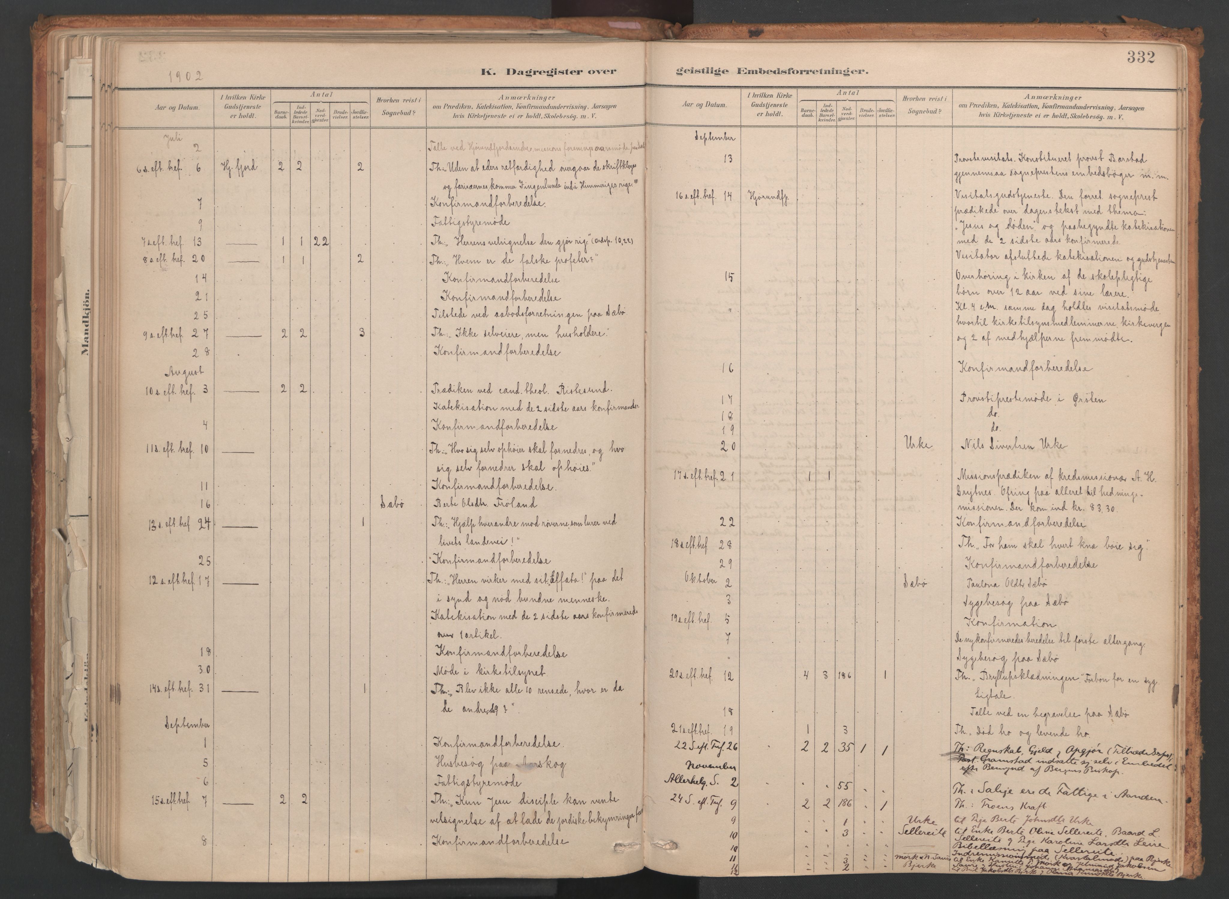 Ministerialprotokoller, klokkerbøker og fødselsregistre - Møre og Romsdal, AV/SAT-A-1454/515/L0211: Ministerialbok nr. 515A07, 1886-1910, s. 332