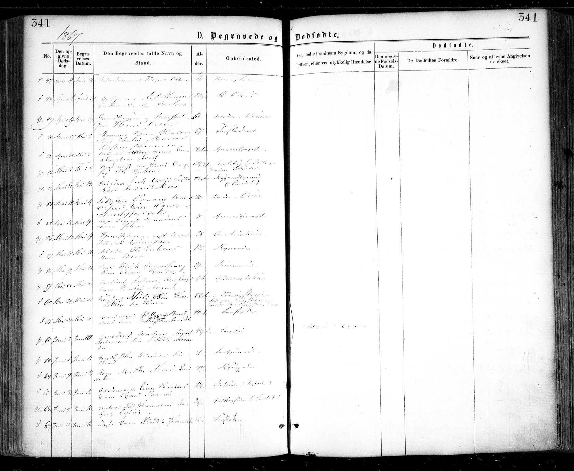 Glemmen prestekontor Kirkebøker, SAO/A-10908/F/Fa/L0008: Ministerialbok nr. 8, 1862-1871, s. 341