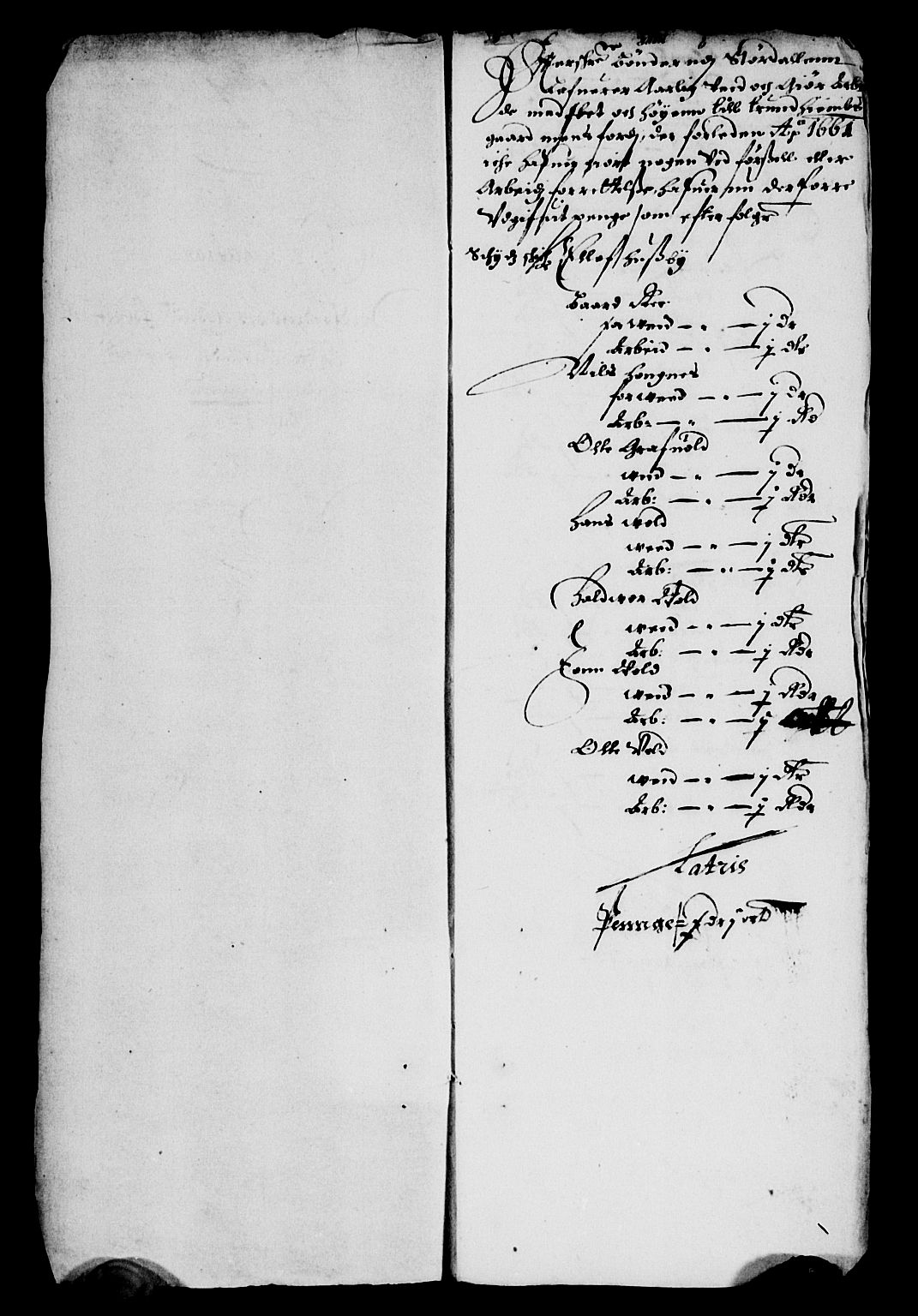 Rentekammeret inntil 1814, Reviderte regnskaper, Lensregnskaper, AV/RA-EA-5023/R/Rb/Rbw/L0147: Trondheim len, 1661