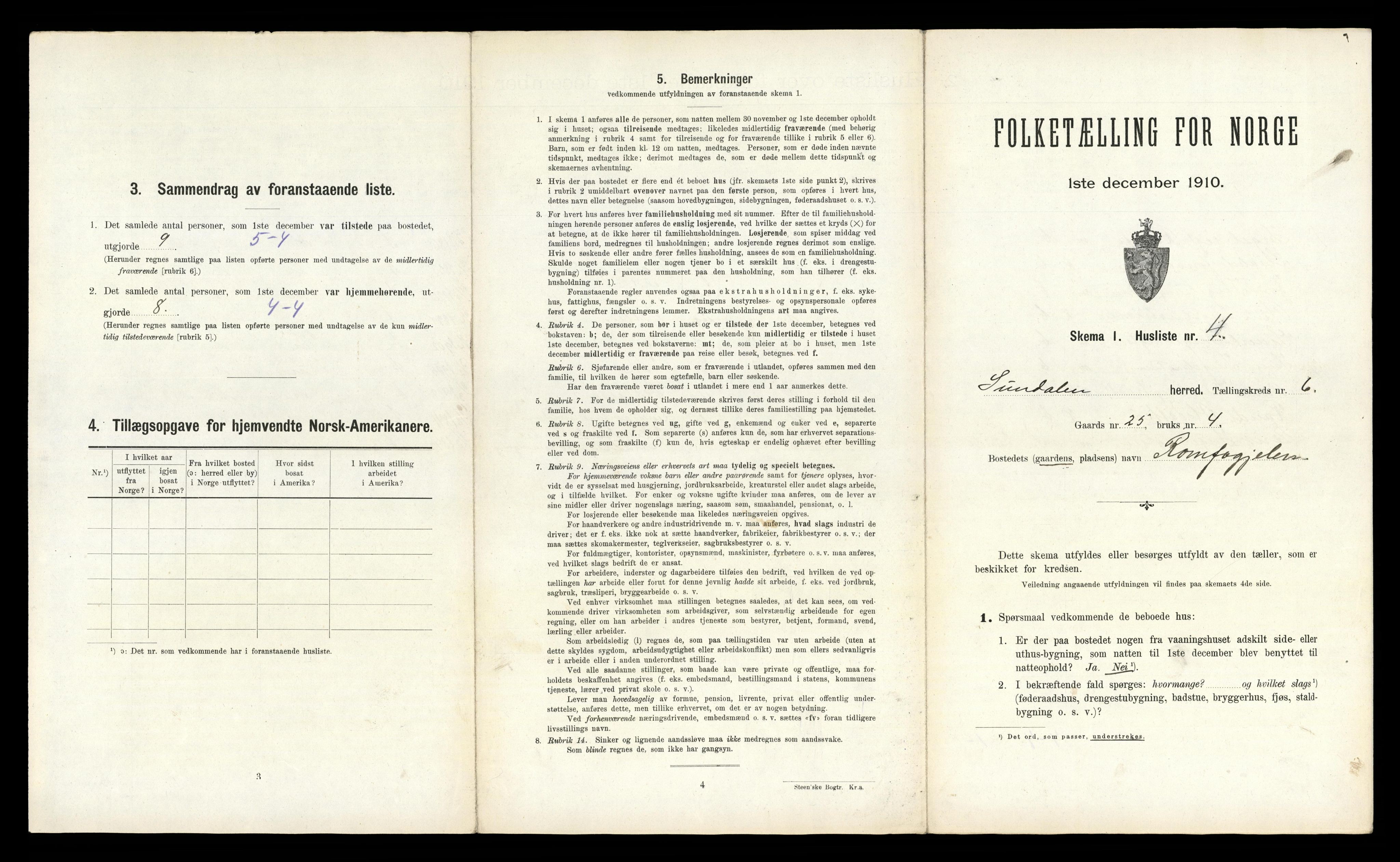 RA, Folketelling 1910 for 1563 Sunndal herred, 1910, s. 431