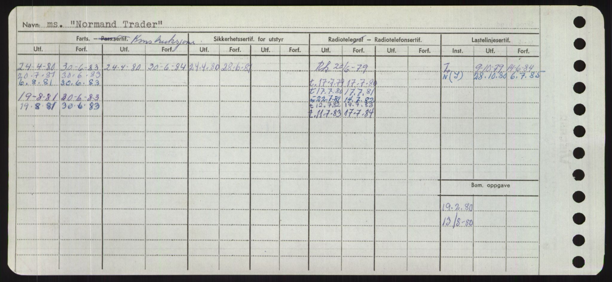 Sjøfartsdirektoratet med forløpere, Skipsmålingen, RA/S-1627/H/Hd/L0027: Fartøy, Norhop-Nør, s. 64