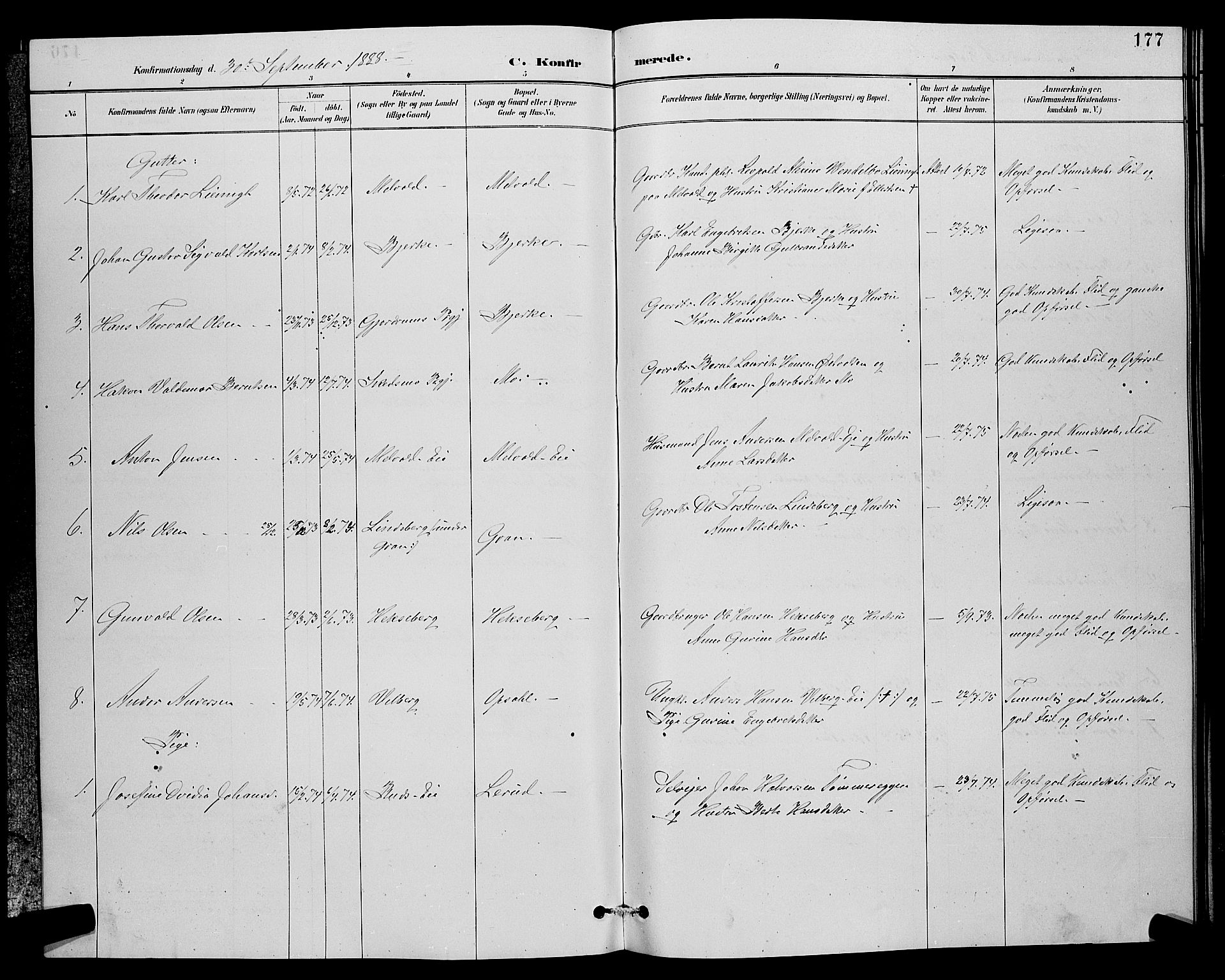 Sørum prestekontor Kirkebøker, SAO/A-10303/G/Ga/L0005: Klokkerbok nr. I 5.2, 1886-1894, s. 177