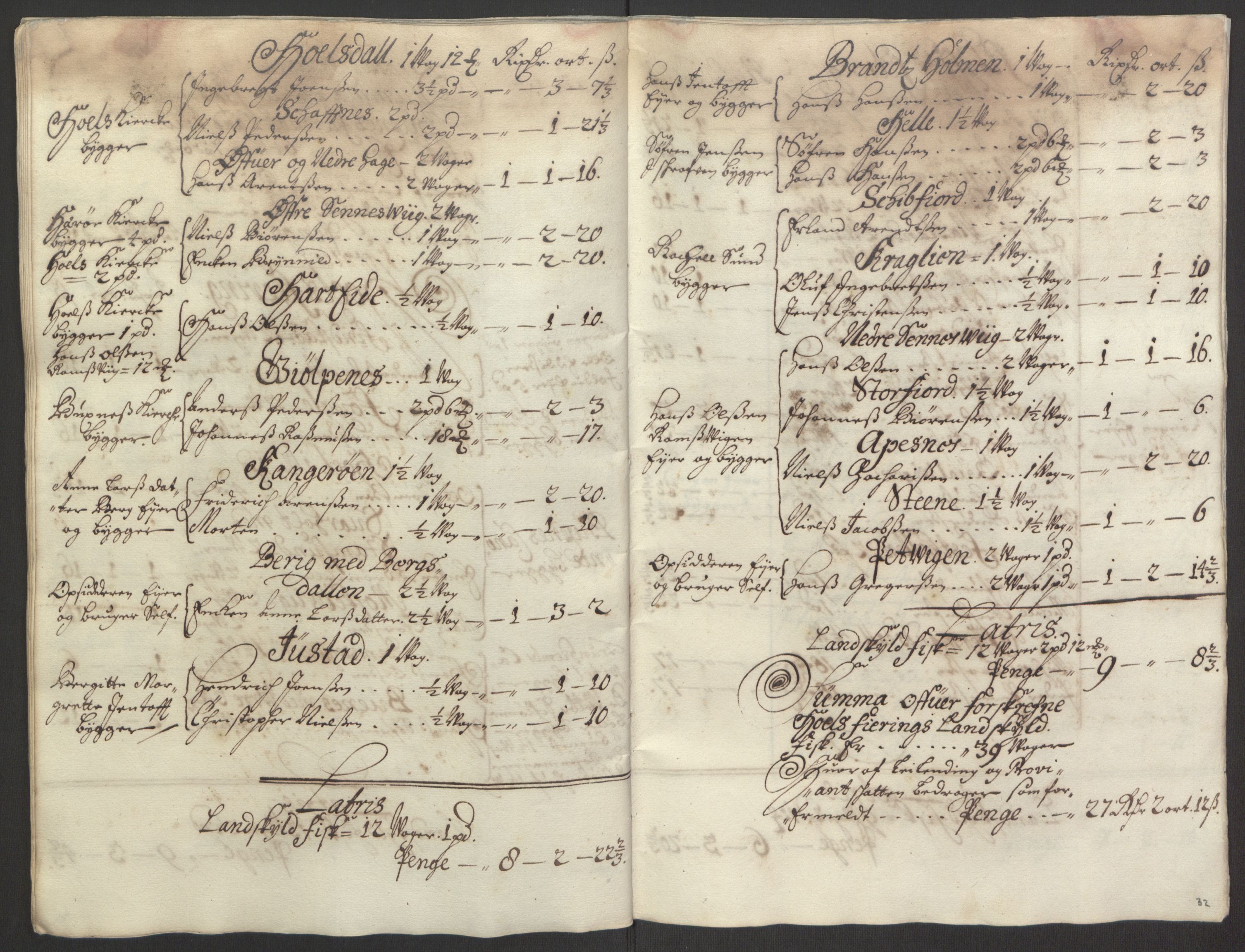 Rentekammeret inntil 1814, Reviderte regnskaper, Fogderegnskap, RA/EA-4092/R67/L4677: Fogderegnskap Vesterålen, Andenes og Lofoten, 1694-1695, s. 46