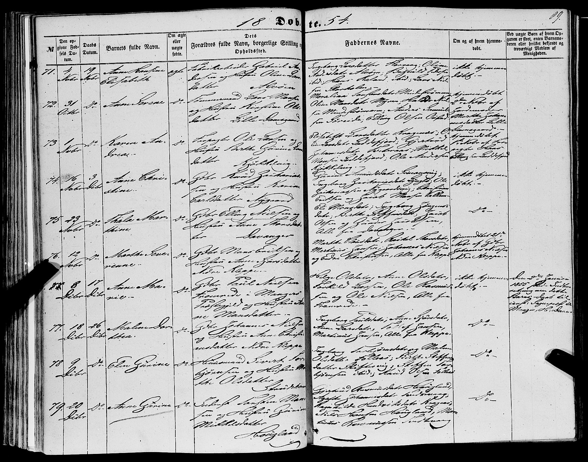 Askøy Sokneprestembete, AV/SAB-A-74101/H/Ha/Haa/Haaa/L0008: Ministerialbok nr. A 8, 1852-1862, s. 89