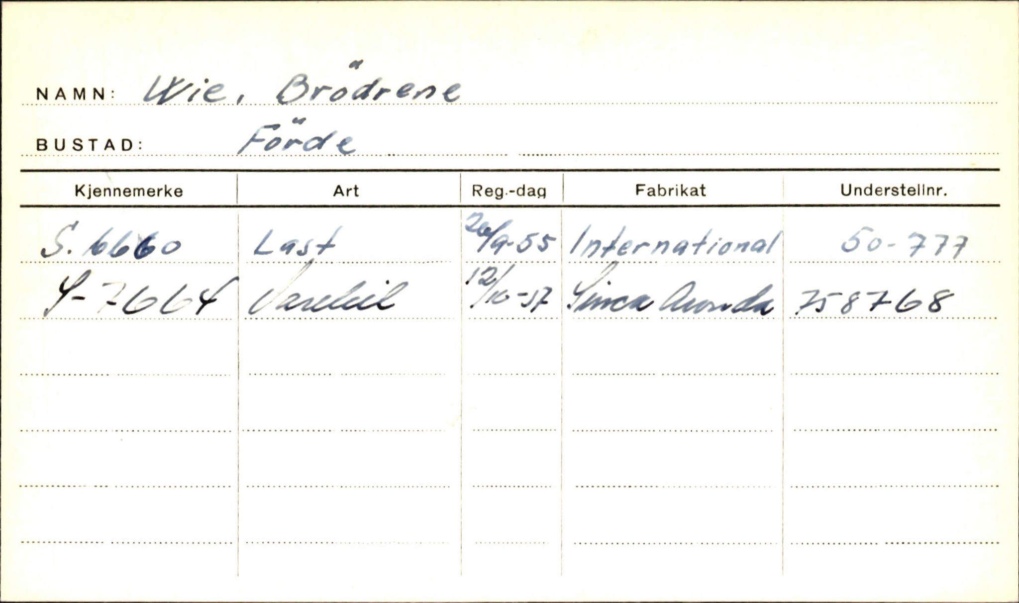 Statens vegvesen, Sogn og Fjordane vegkontor, AV/SAB-A-5301/4/F/L0002: Eigarregister Fjordane til 1.6.1961, 1930-1961, s. 588