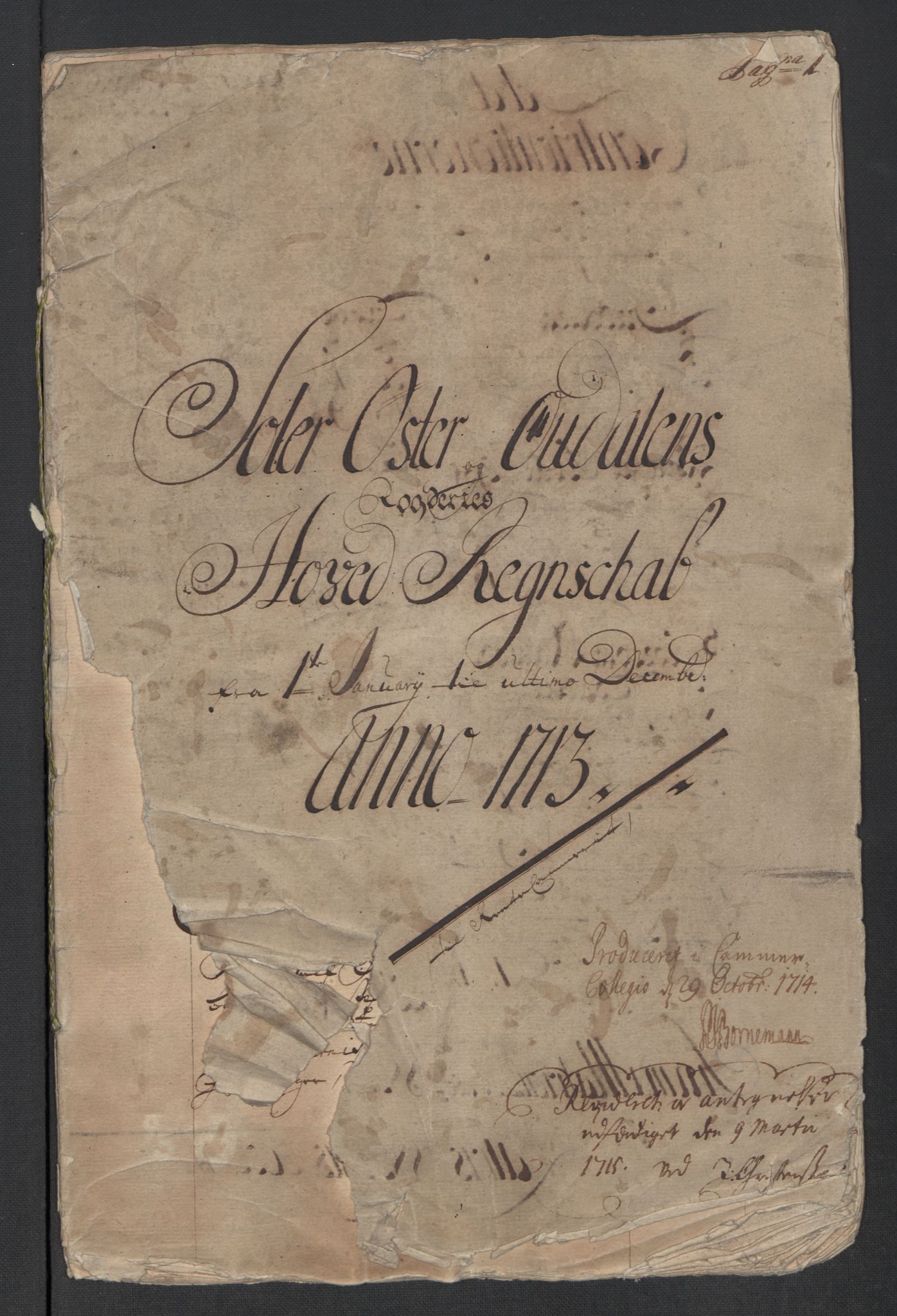 Rentekammeret inntil 1814, Reviderte regnskaper, Fogderegnskap, RA/EA-4092/R13/L0850: Fogderegnskap Solør, Odal og Østerdal, 1713, s. 4