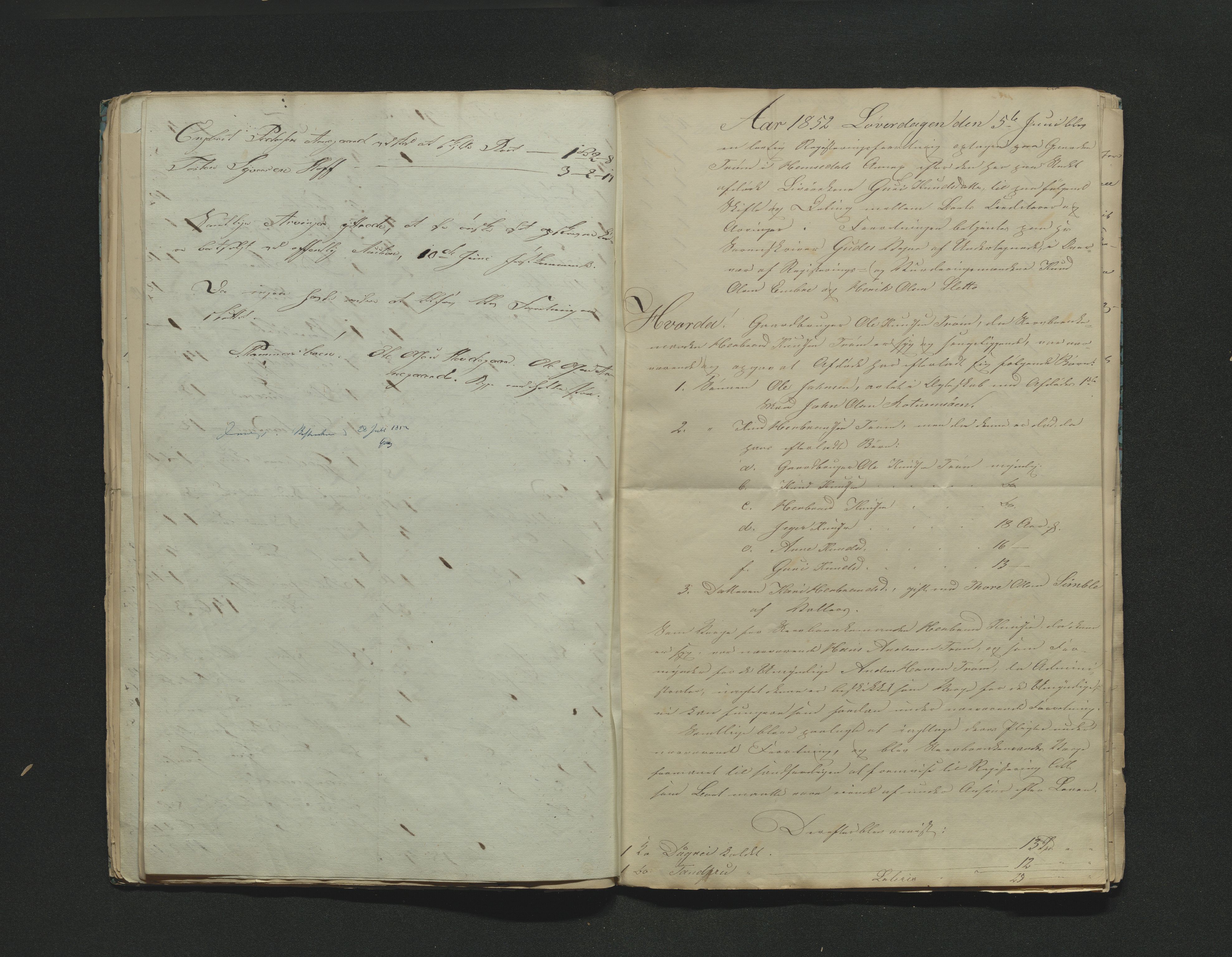 Hallingdal sorenskriveri, AV/SAKO-A-121/H/Hb/Hbb/Hbba/L0024: Skifteregistreringsprotokoll, Sorenskriveriet, 1852