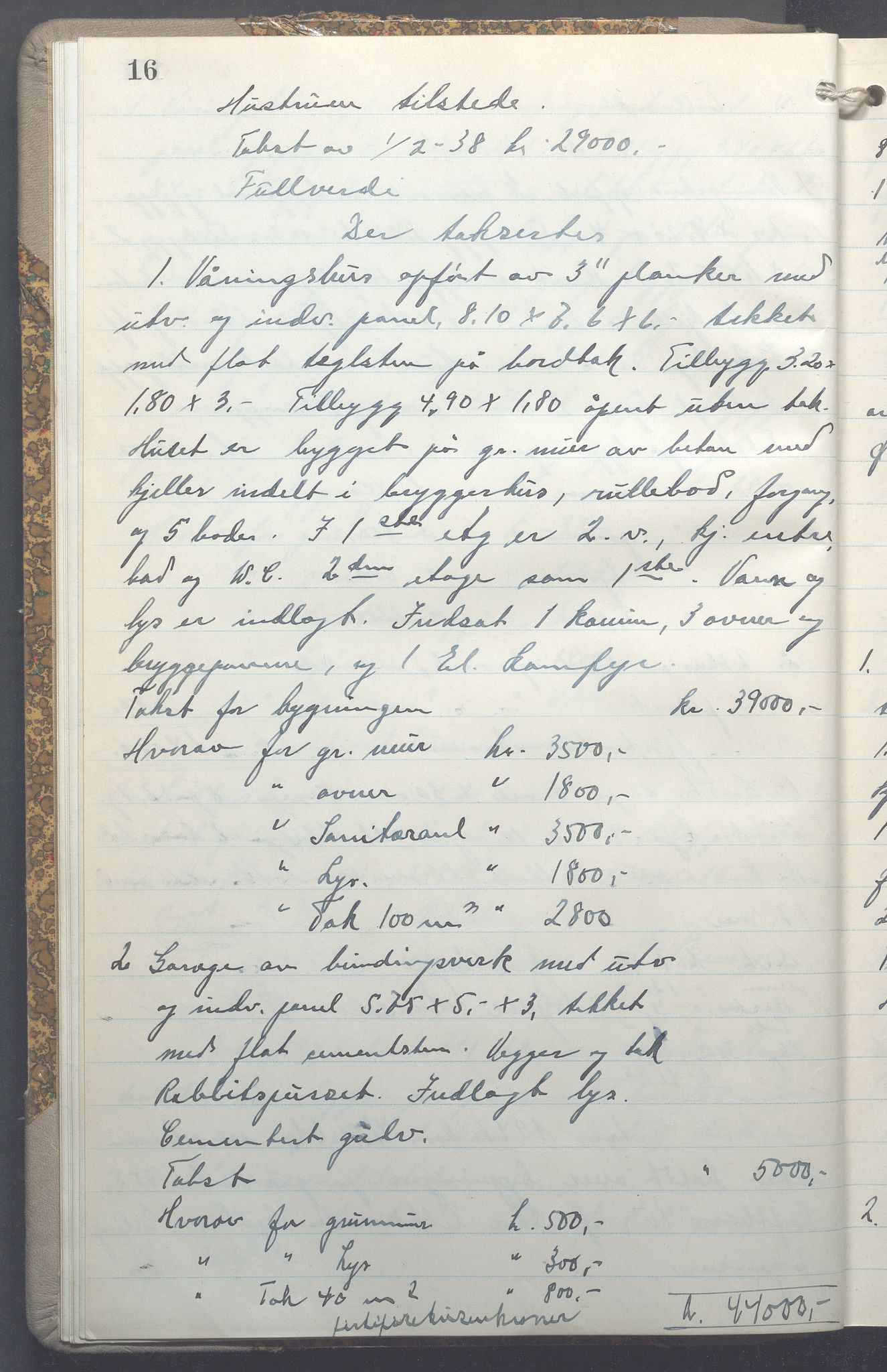 Lensmennene i Aker, OBA/A-10133/F/Fc/L0037: Branntakstprotokoll, 1944-1946, s. 16