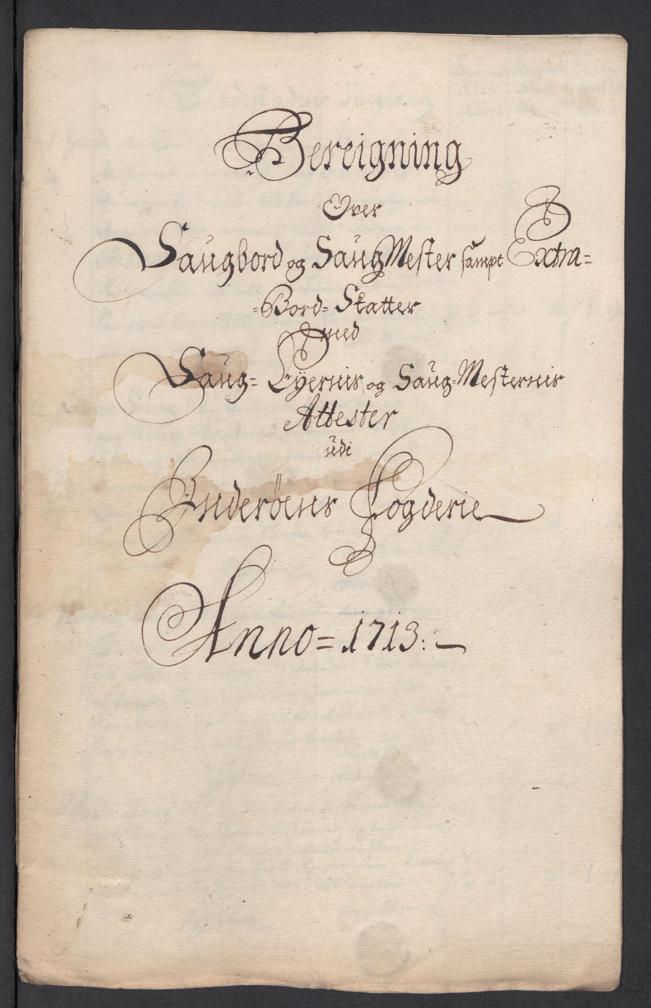 Rentekammeret inntil 1814, Reviderte regnskaper, Fogderegnskap, RA/EA-4092/R63/L4321: Fogderegnskap Inderøy, 1713, s. 224