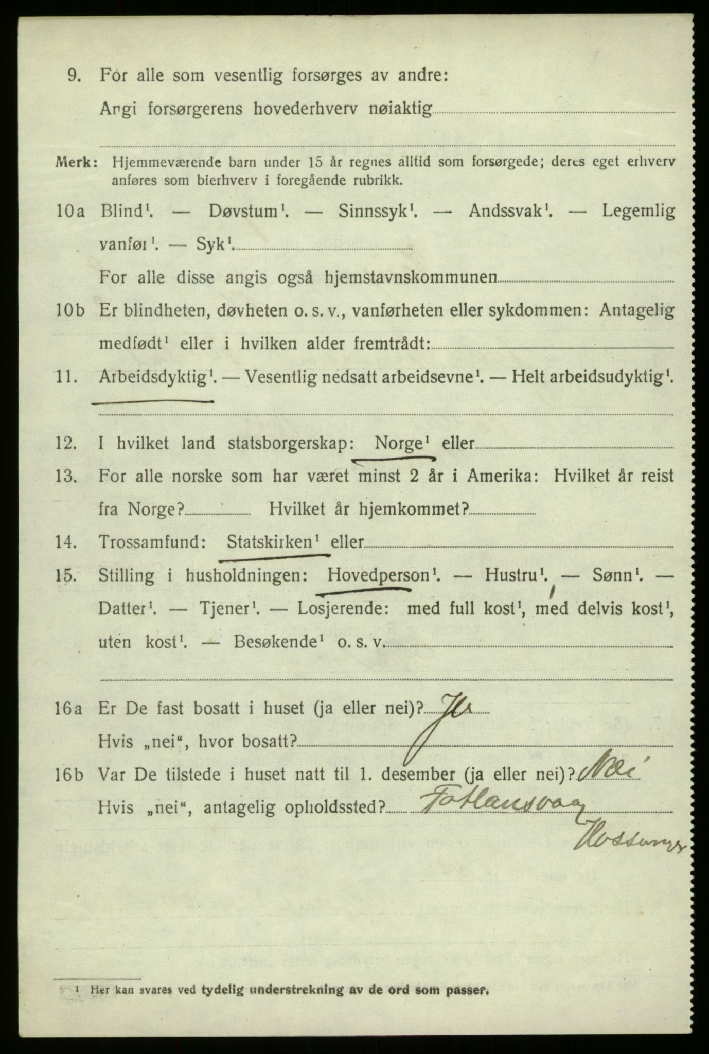 SAB, Folketelling 1920 for 1250 Haus herred, 1920, s. 5390