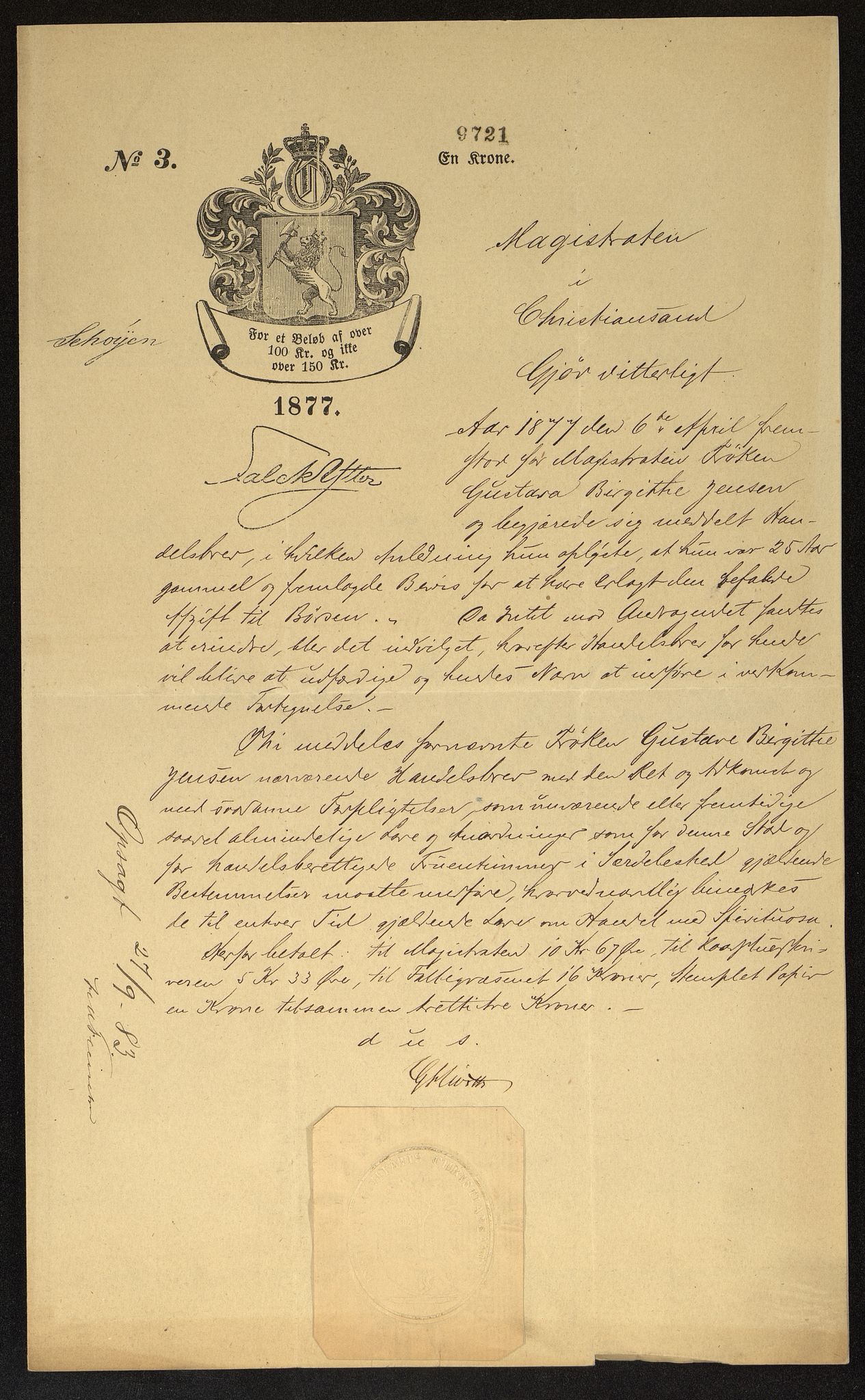 Kristiansand By - Magistraten, IKAV/1001KG122/G/Gc/L0009: Borgerbrev, 1877-1901