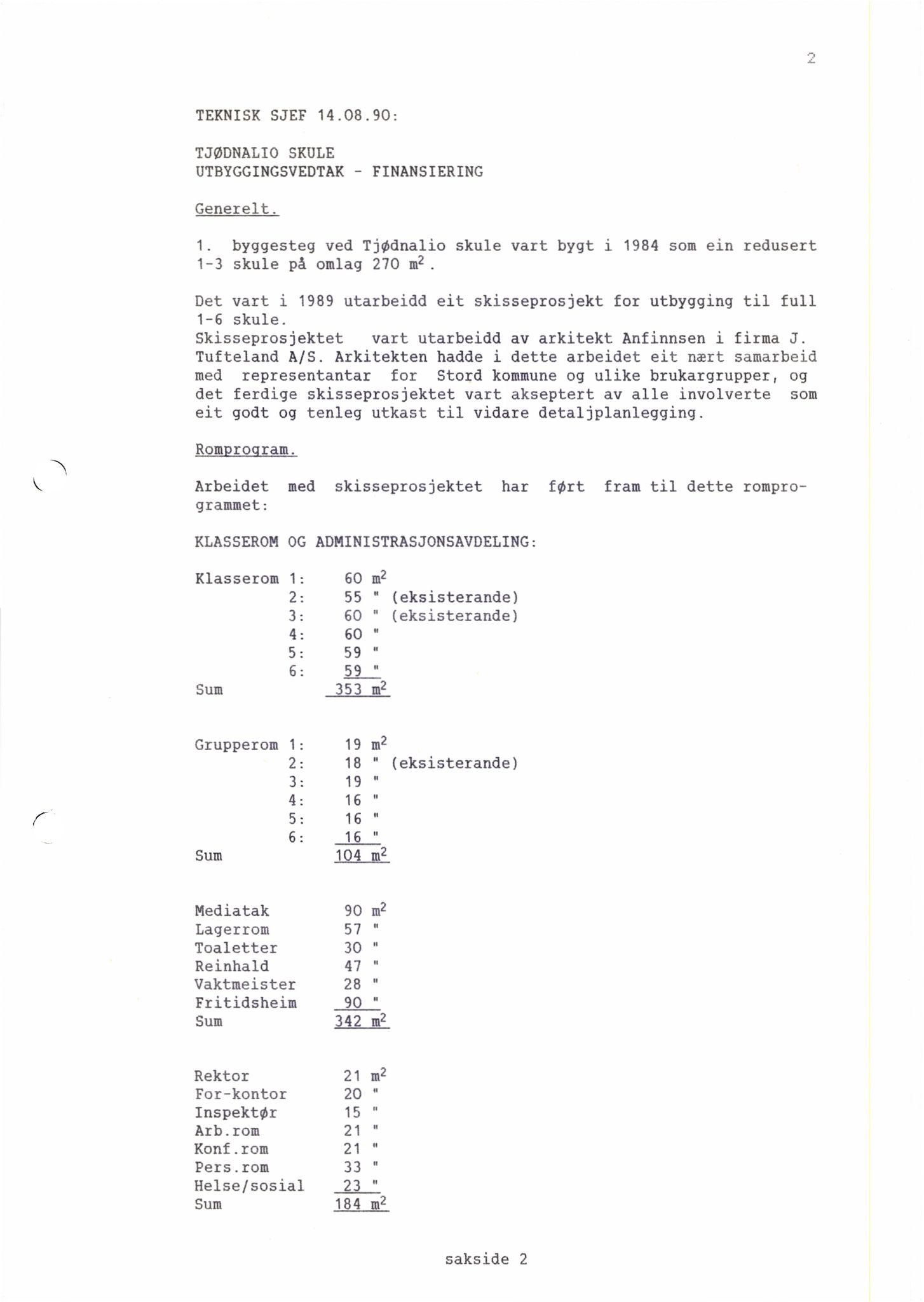 Stord kommune. Hovedutval for teknisk sektor, IKAH/1221-513.1/A/Aa/L0008: Møtebok for Stord hovedutval for teknisk sektor, 1990