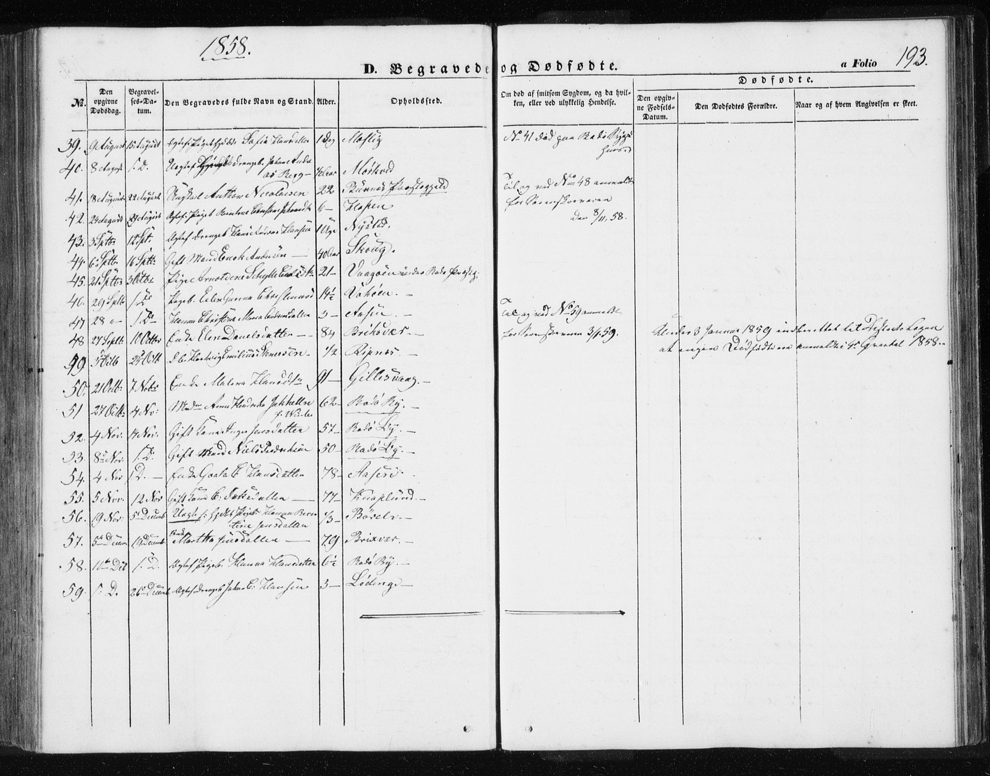 Ministerialprotokoller, klokkerbøker og fødselsregistre - Nordland, SAT/A-1459/801/L0028: Klokkerbok nr. 801C03, 1855-1867, s. 193