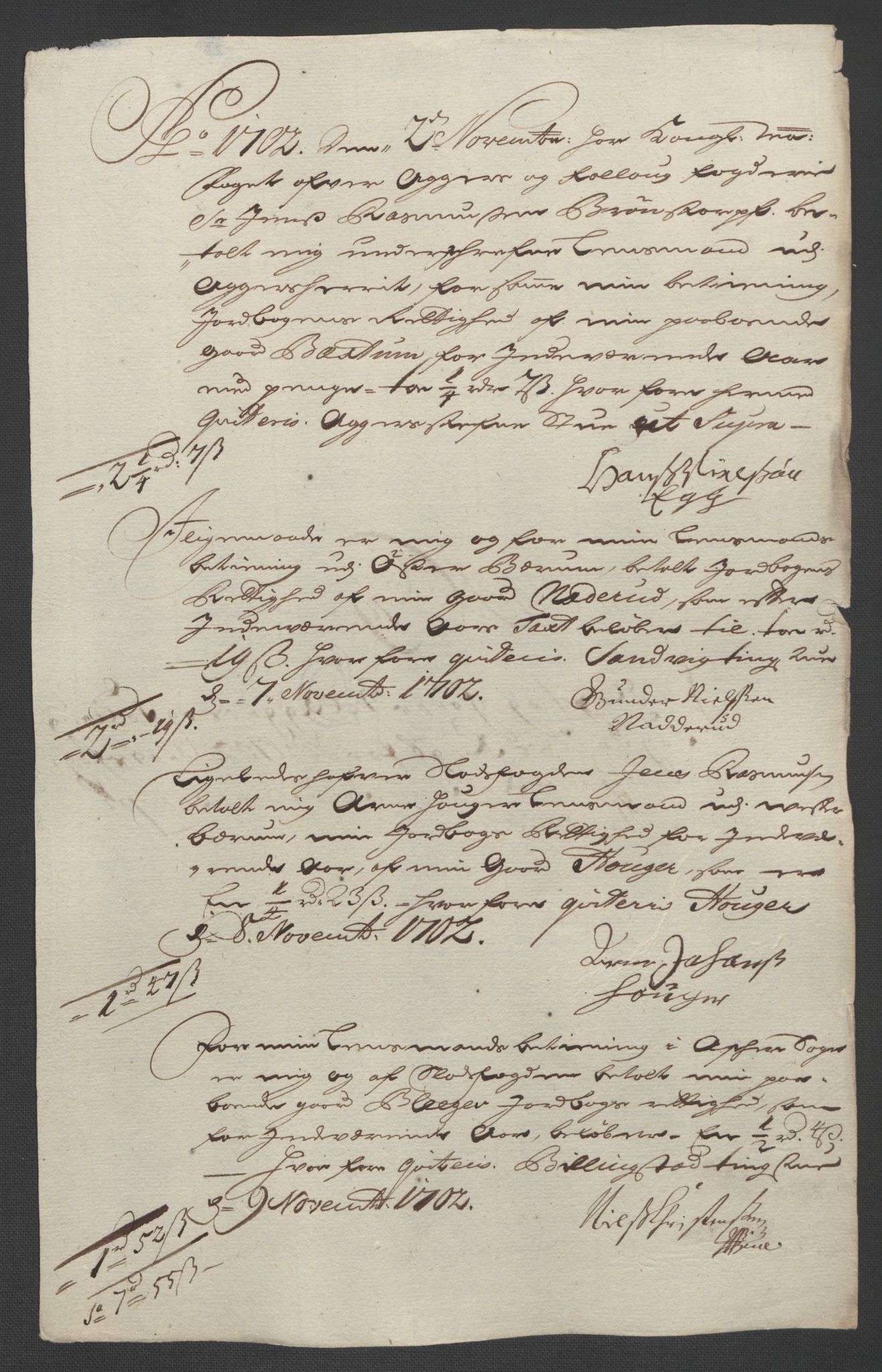 Rentekammeret inntil 1814, Reviderte regnskaper, Fogderegnskap, AV/RA-EA-4092/R10/L0444: Fogderegnskap Aker og Follo, 1701-1702, s. 284