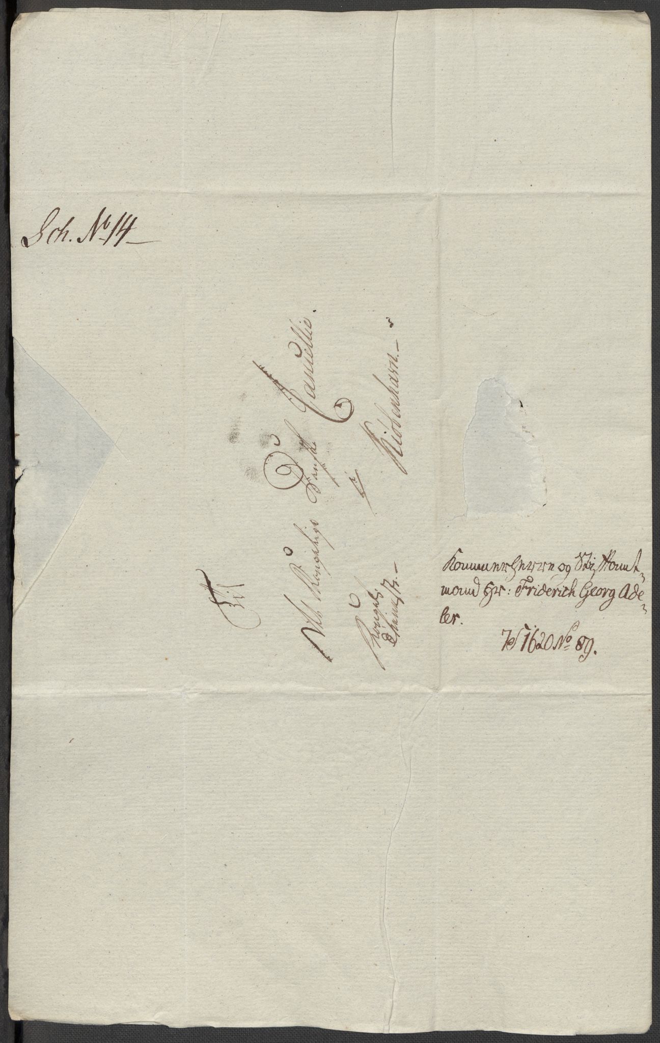 Danske Kanselli, Skapsaker, AV/RA-EA-4061/F/L0102: Skap 16, pakke 7 VIII, 1787-1800, s. 96