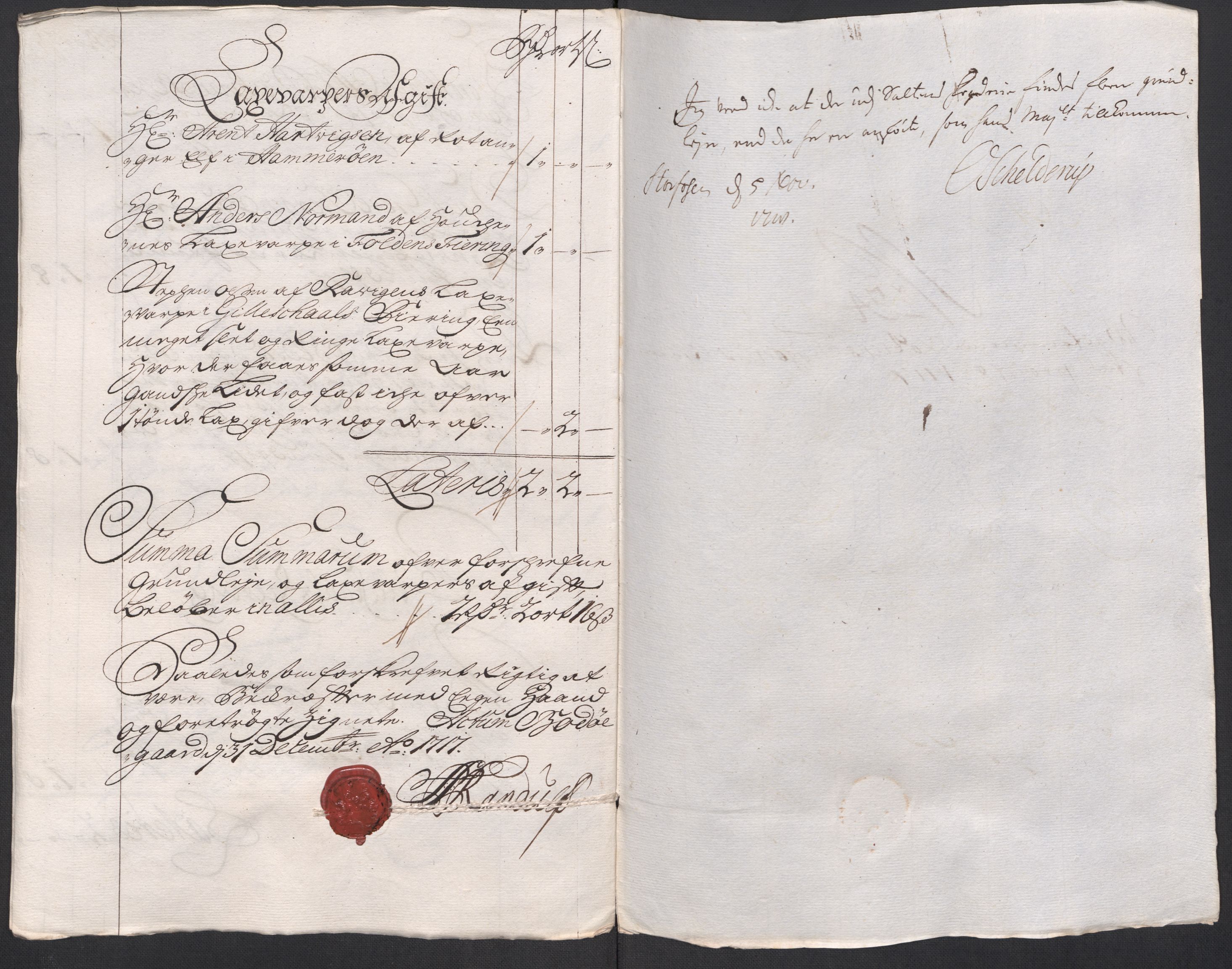 Rentekammeret inntil 1814, Reviderte regnskaper, Fogderegnskap, RA/EA-4092/R66/L4587: Fogderegnskap Salten, 1717, s. 264