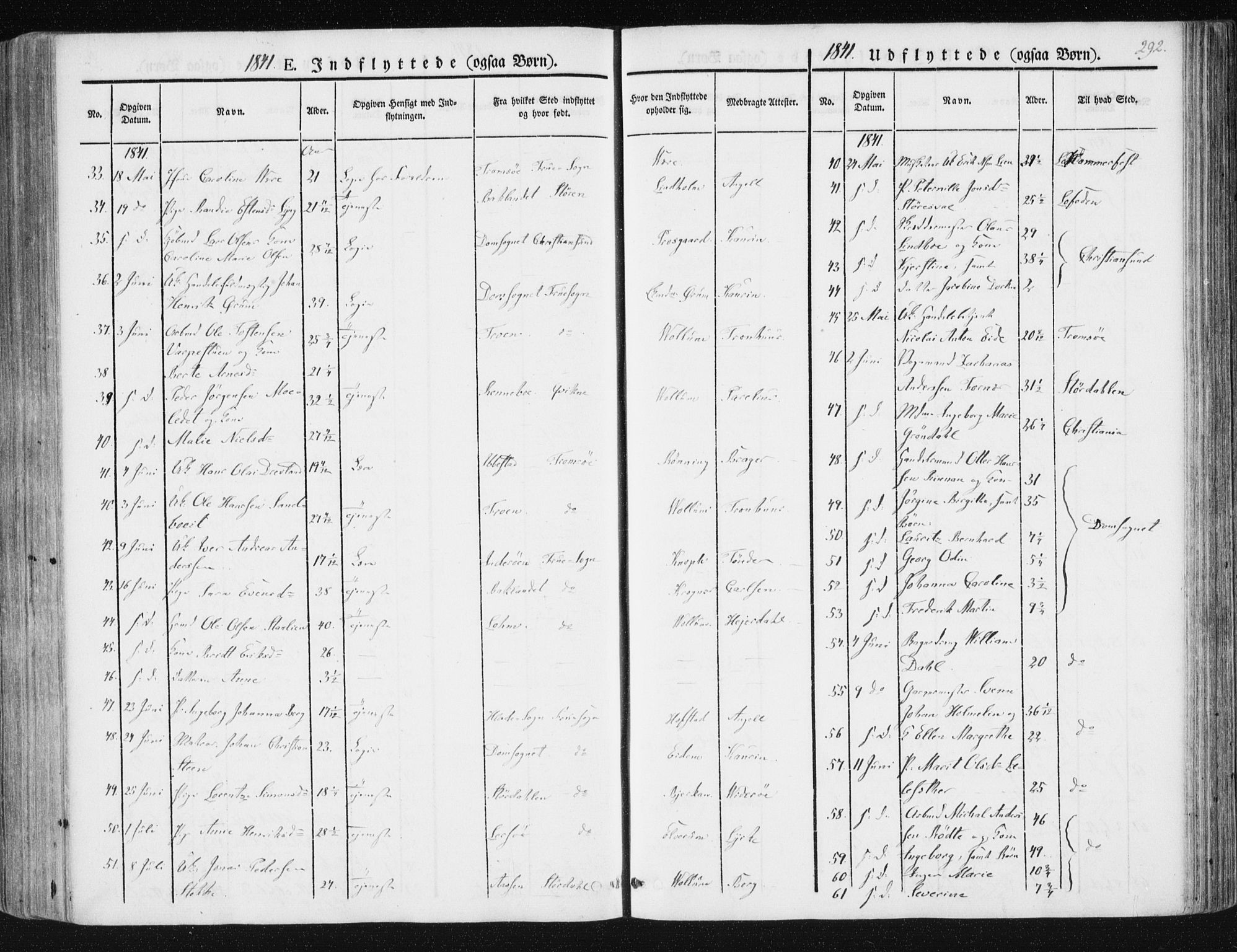 Ministerialprotokoller, klokkerbøker og fødselsregistre - Sør-Trøndelag, SAT/A-1456/602/L0110: Ministerialbok nr. 602A08, 1840-1854, s. 292