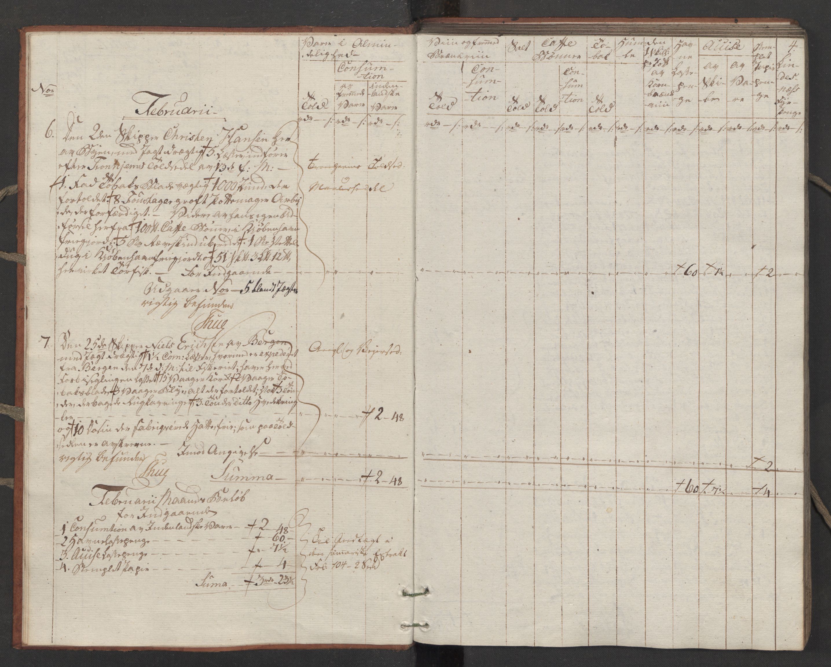 Generaltollkammeret, tollregnskaper, AV/RA-EA-5490/R32/L0049/0001: Tollregnskaper Kristiansund / Tollbok, 1790-1792