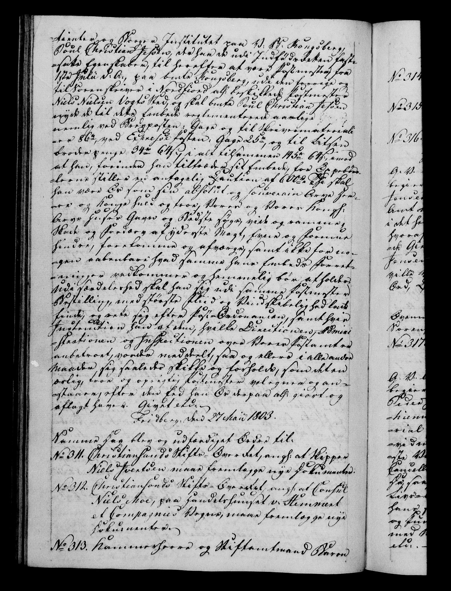 Danske Kanselli 1800-1814, RA/EA-3024/H/Hf/Hfb/Hfba/L0002: Registranter, 1802-1804, s. 152b