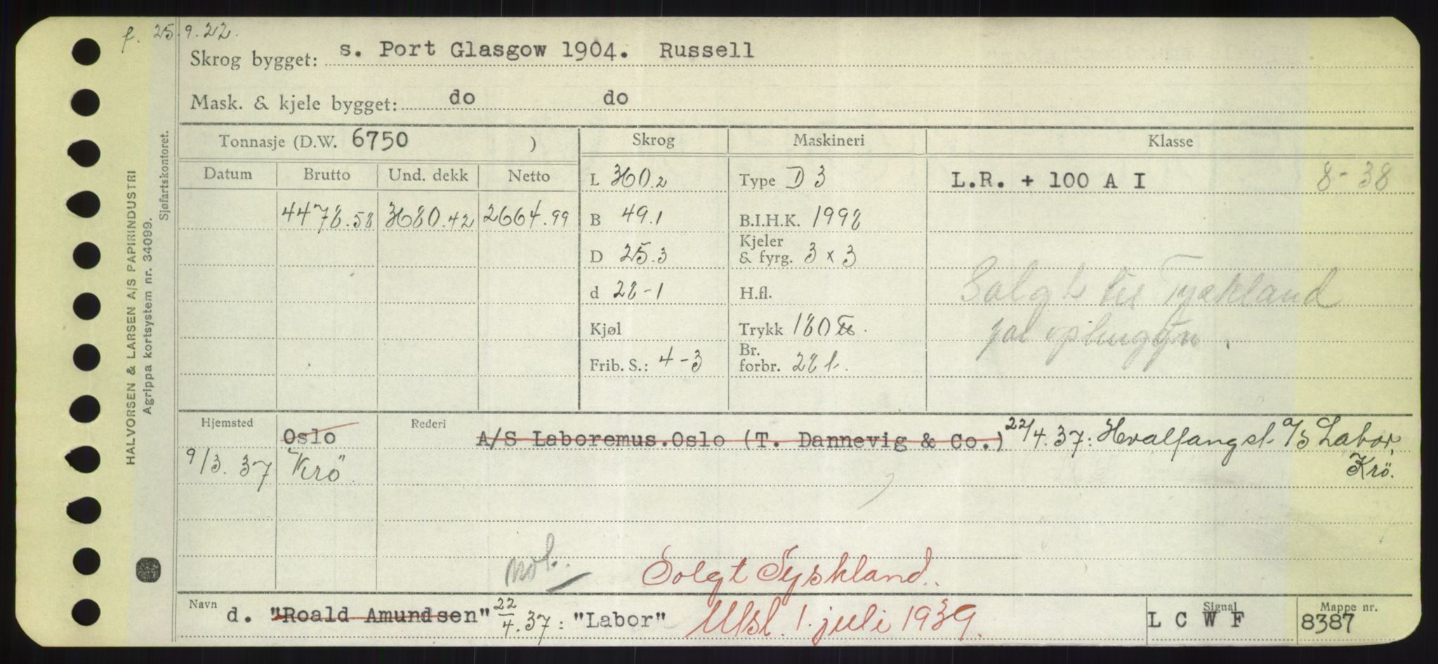 Sjøfartsdirektoratet med forløpere, Skipsmålingen, RA/S-1627/H/Hd/L0022: Fartøy, L-Lia, s. 41