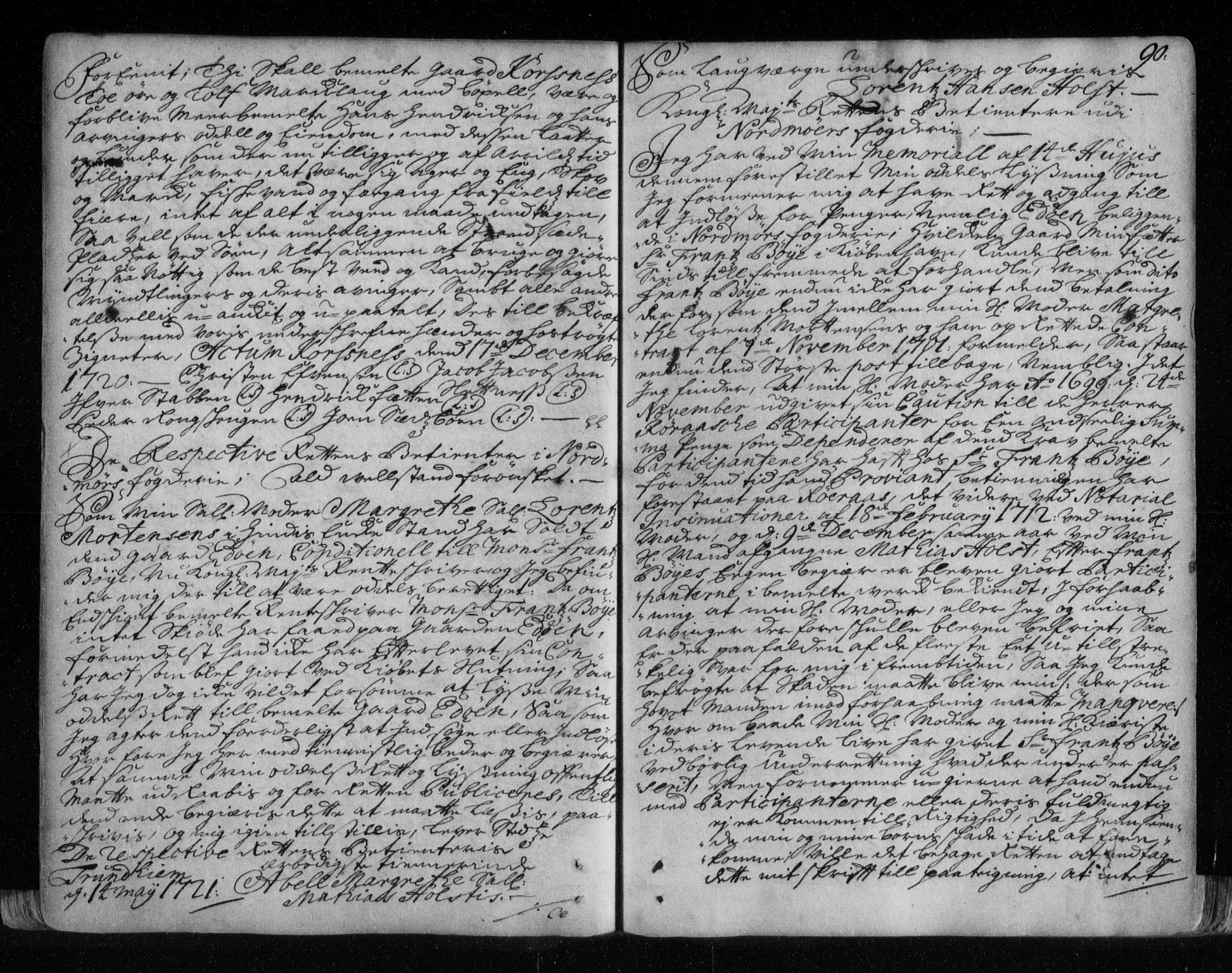 Nordmøre sorenskriveri, SAT/A-4132/1/2/2Ca/L0002: Pantebok nr. B, 1712-1731, s. 90