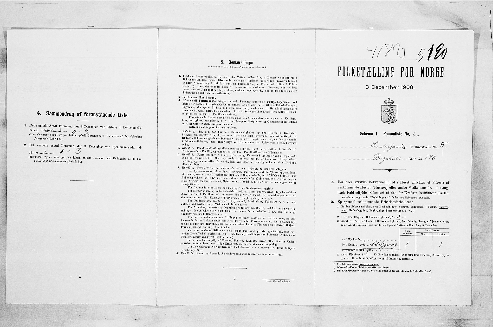 RA, Folketelling 1900 for 0706 Sandefjord kjøpstad, 1900, s. 2975