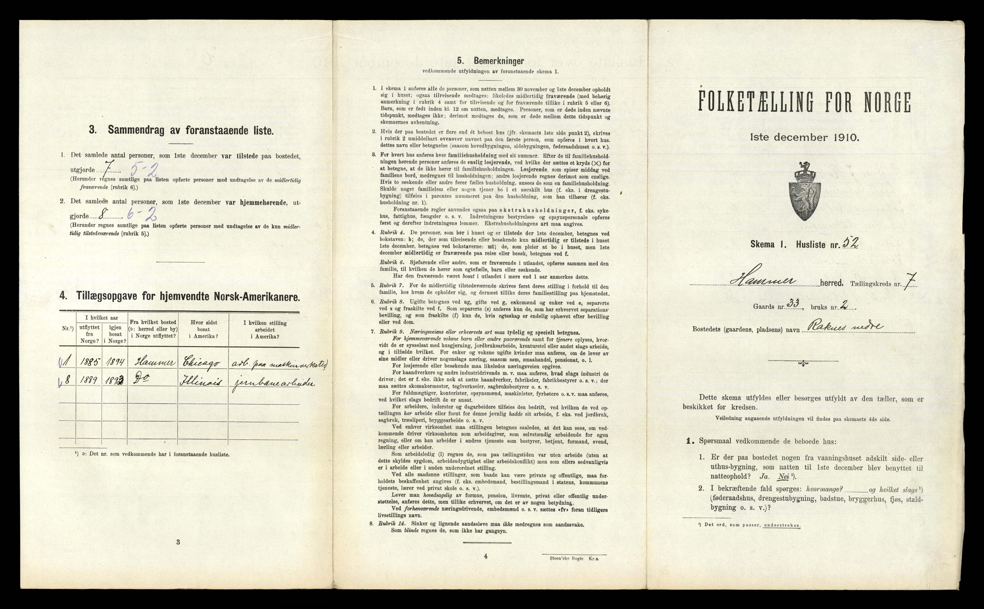 RA, Folketelling 1910 for 1254 Hamre herred, 1910, s. 540