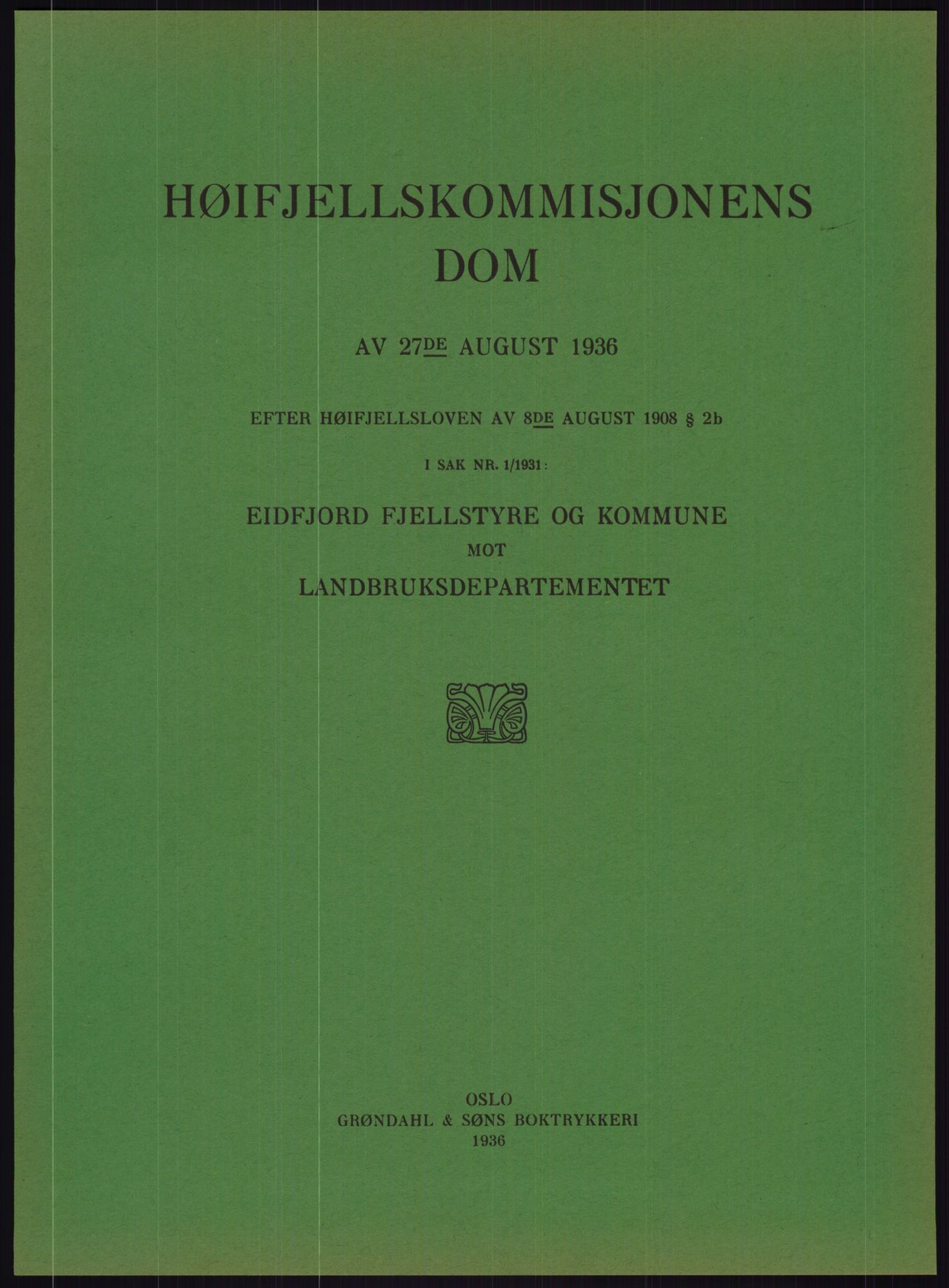 Høyfjellskommisjonen, AV/RA-S-1546/X/Xa/L0001: Nr. 1-33, 1909-1953, s. 859