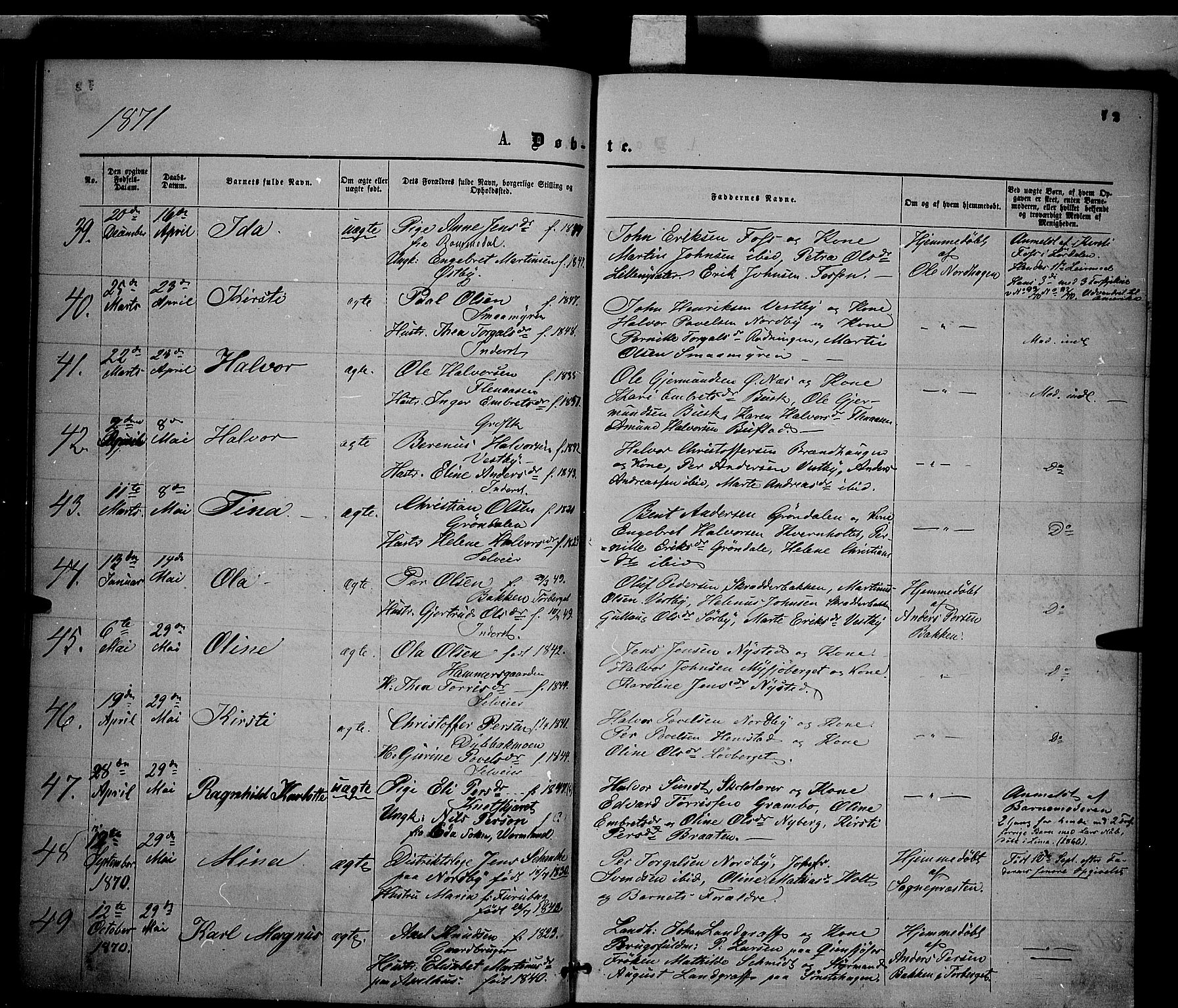Trysil prestekontor, AV/SAH-PREST-046/H/Ha/Haa/L0006: Ministerialbok nr. 6, 1866-1873, s. 72