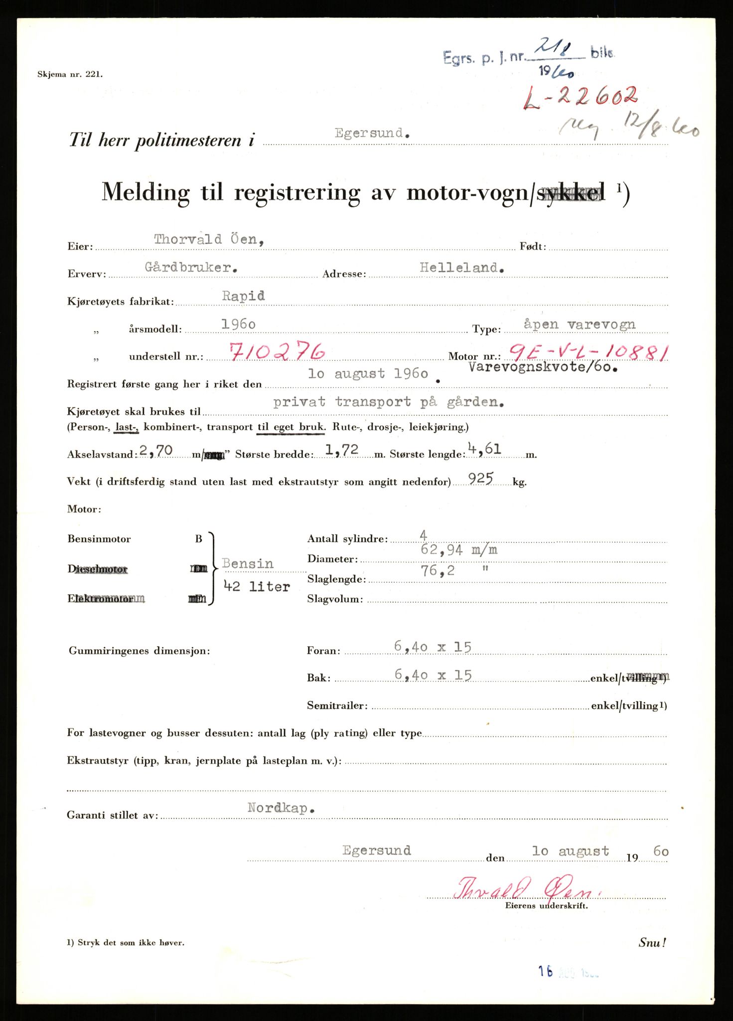 Stavanger trafikkstasjon, AV/SAST-A-101942/0/F/L0039: L-22300 - L-22799, 1930-1971, s. 1293