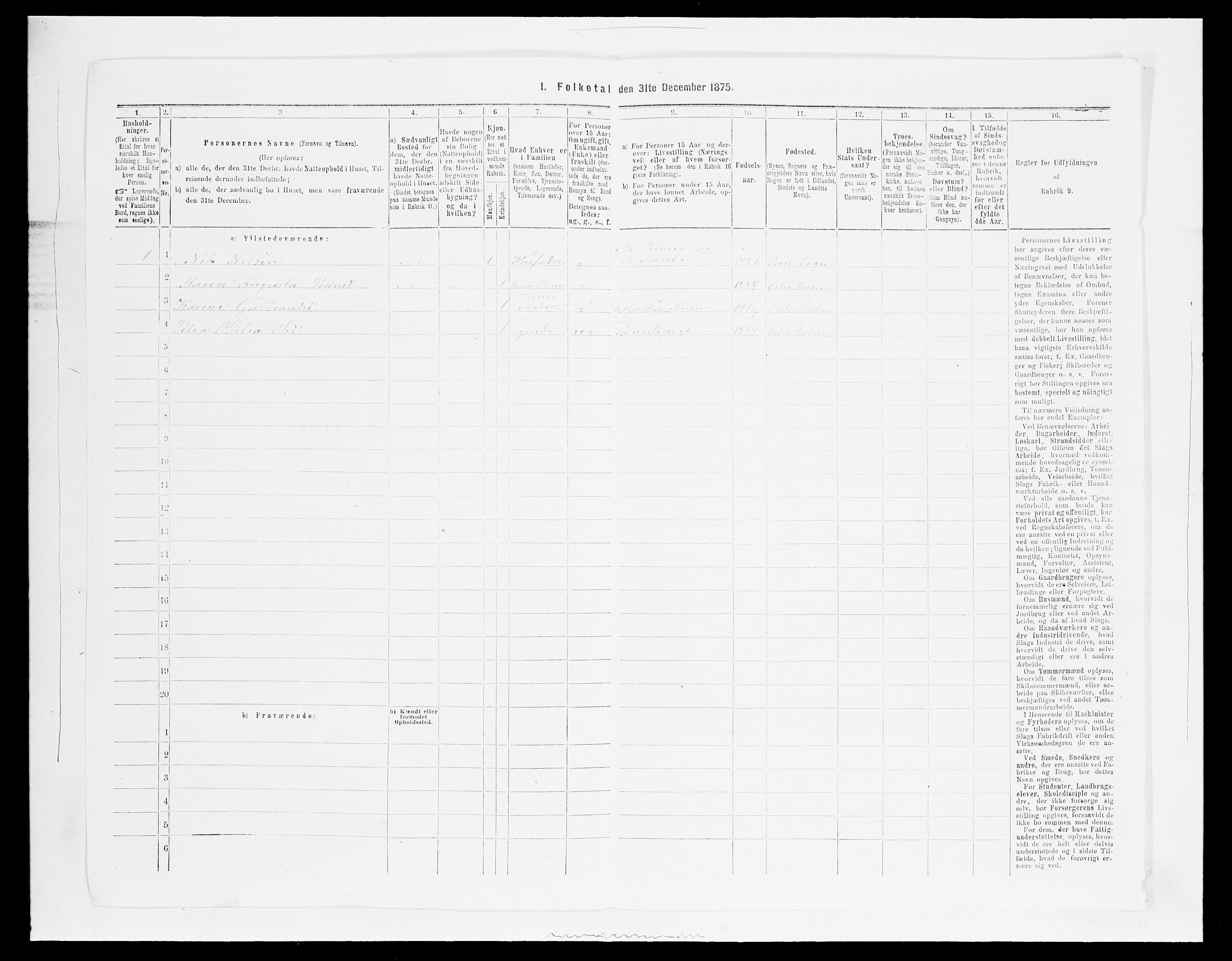 SAH, Folketelling 1875 for 0528P Østre Toten prestegjeld, 1875, s. 2483