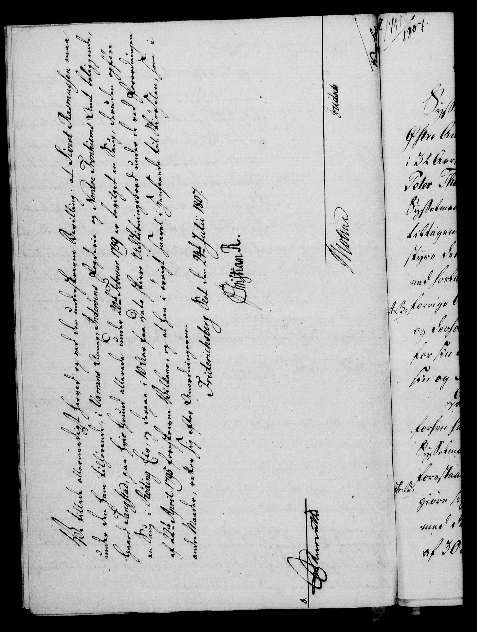 Rentekammeret, Kammerkanselliet, RA/EA-3111/G/Gf/Gfa/L0089: Norsk relasjons- og resolusjonsprotokoll (merket RK 52.89), 1807, s. 435