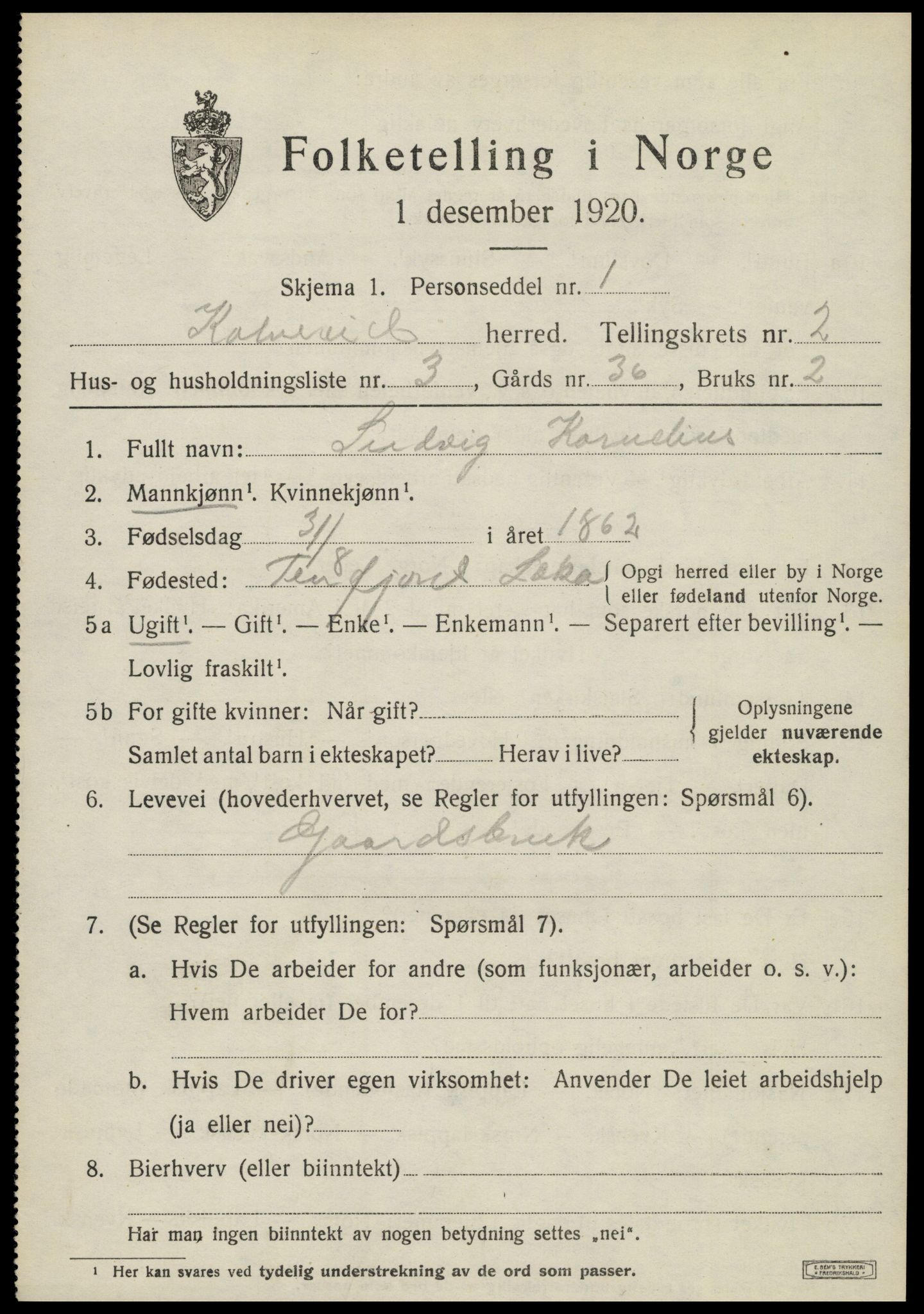 SAT, Folketelling 1920 for 1752 Kolvereid herred, 1920, s. 1521