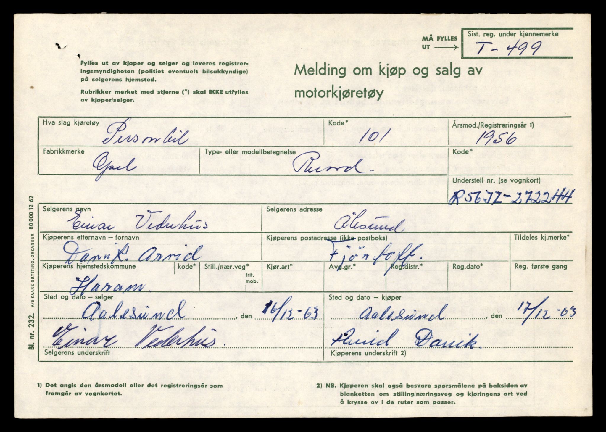 Møre og Romsdal vegkontor - Ålesund trafikkstasjon, SAT/A-4099/F/Fe/L0005: Registreringskort for kjøretøy T 443 - T 546, 1927-1998, s. 1419