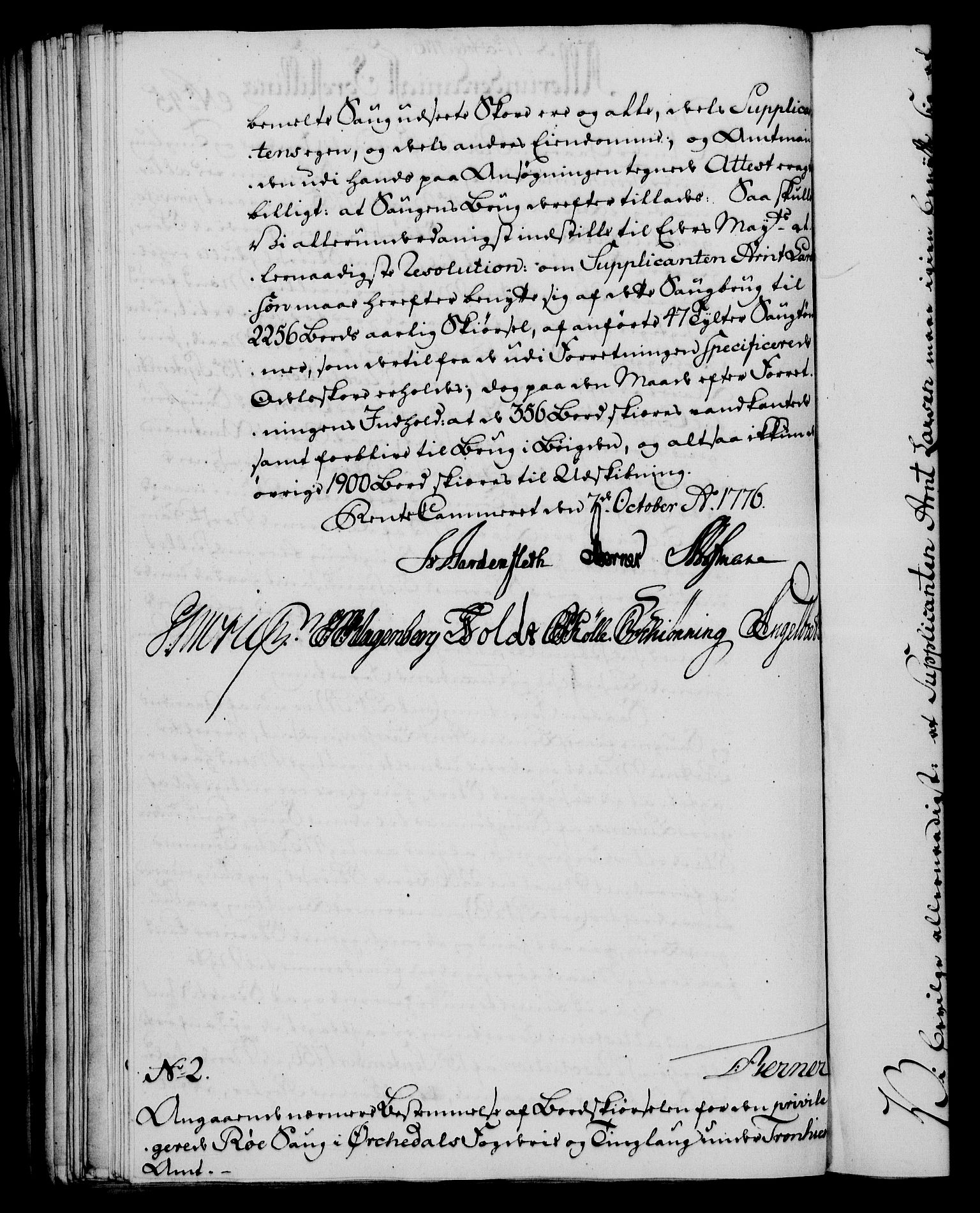 Rentekammeret, Kammerkanselliet, RA/EA-3111/G/Gf/Gfa/L0058: Norsk relasjons- og resolusjonsprotokoll (merket RK 52.58), 1776, s. 182