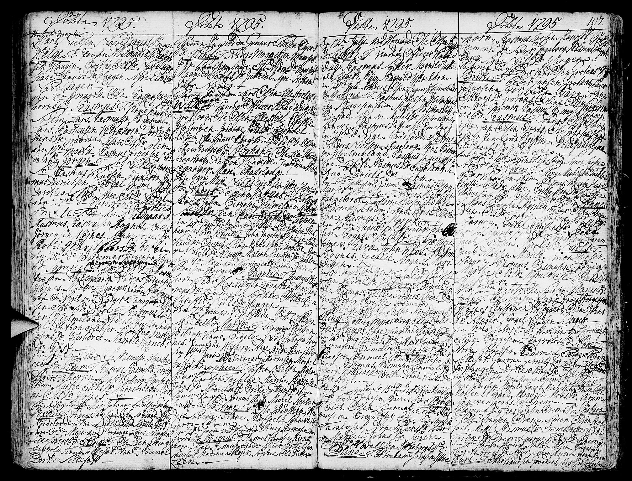 Eid sokneprestembete, AV/SAB-A-82301/H/Haa/Haaa/L0003: Ministerialbok nr. A 3, 1770-1805, s. 107