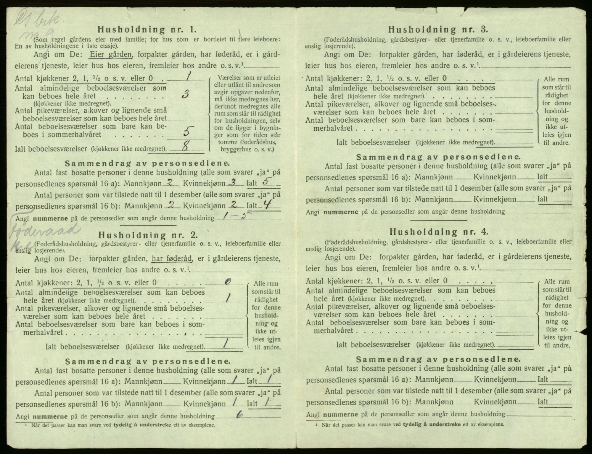 SAB, Folketelling 1920 for 1234 Granvin herred, 1920, s. 463