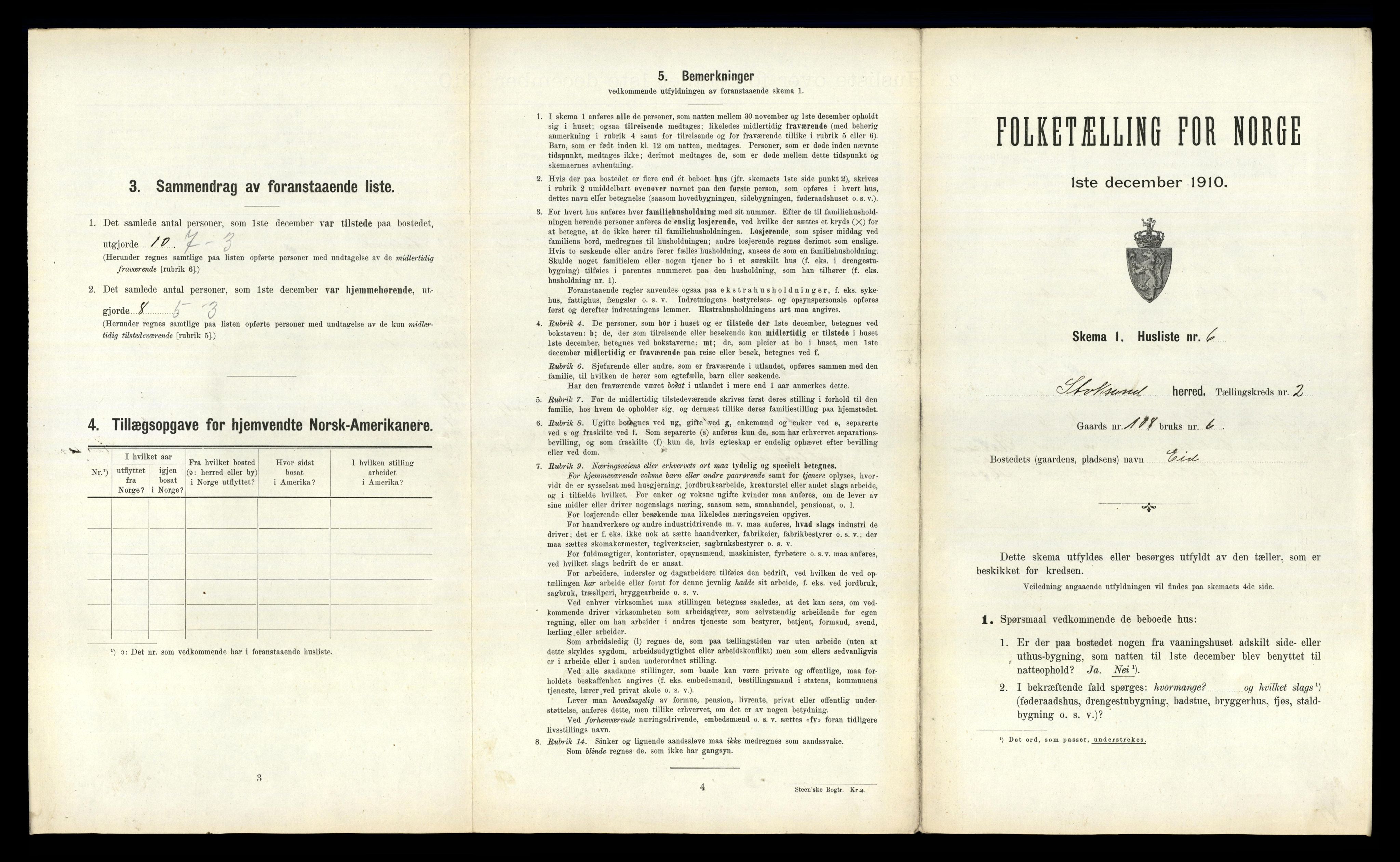 RA, Folketelling 1910 for 1631 Stoksund herred, 1910, s. 168