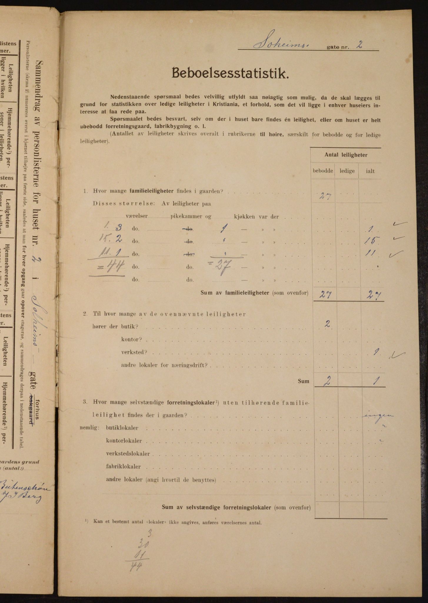 OBA, Kommunal folketelling 1.2.1910 for Kristiania, 1910, s. 94837