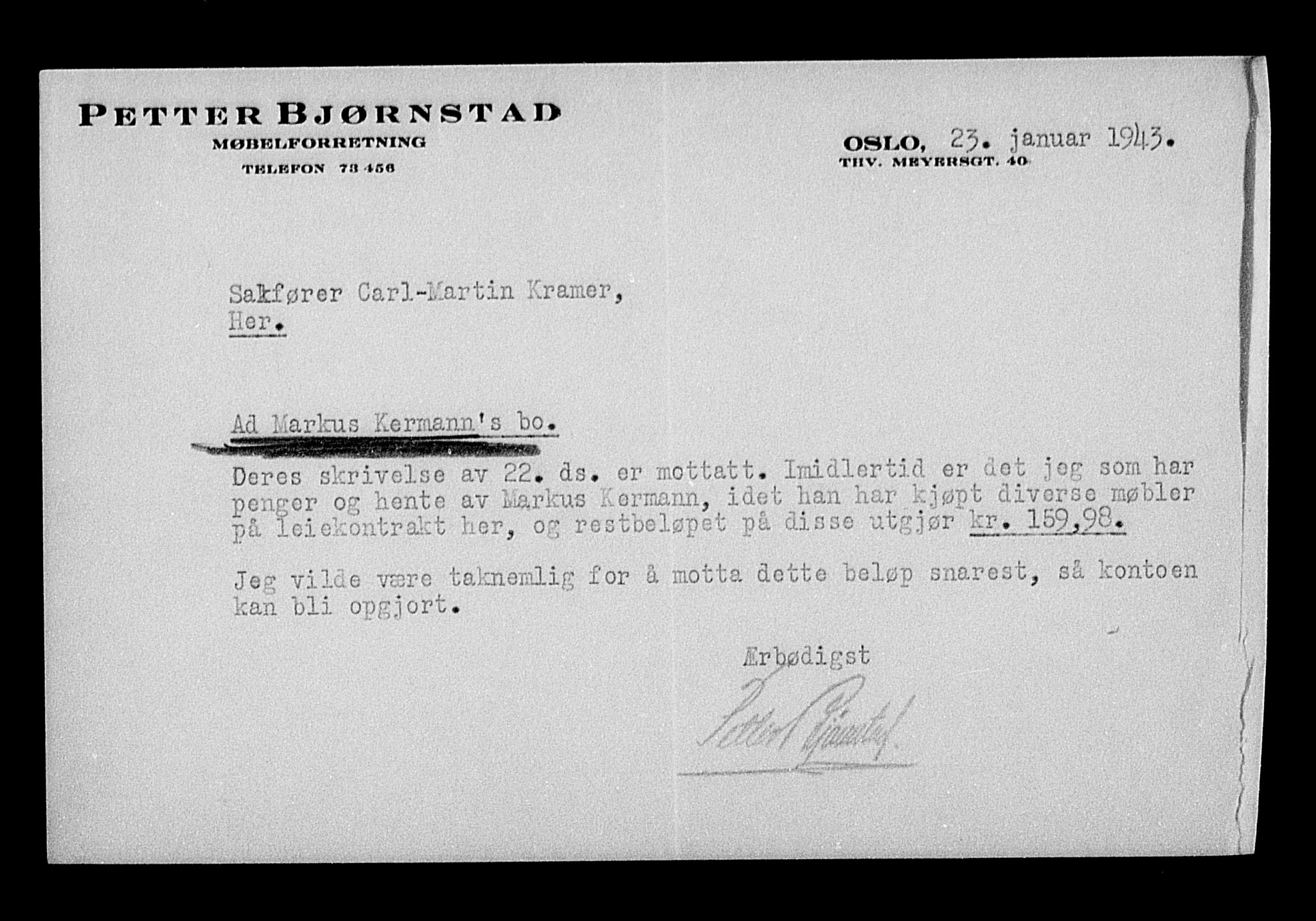 Justisdepartementet, Tilbakeføringskontoret for inndratte formuer, AV/RA-S-1564/H/Hc/Hcc/L0951: --, 1945-1947, s. 62