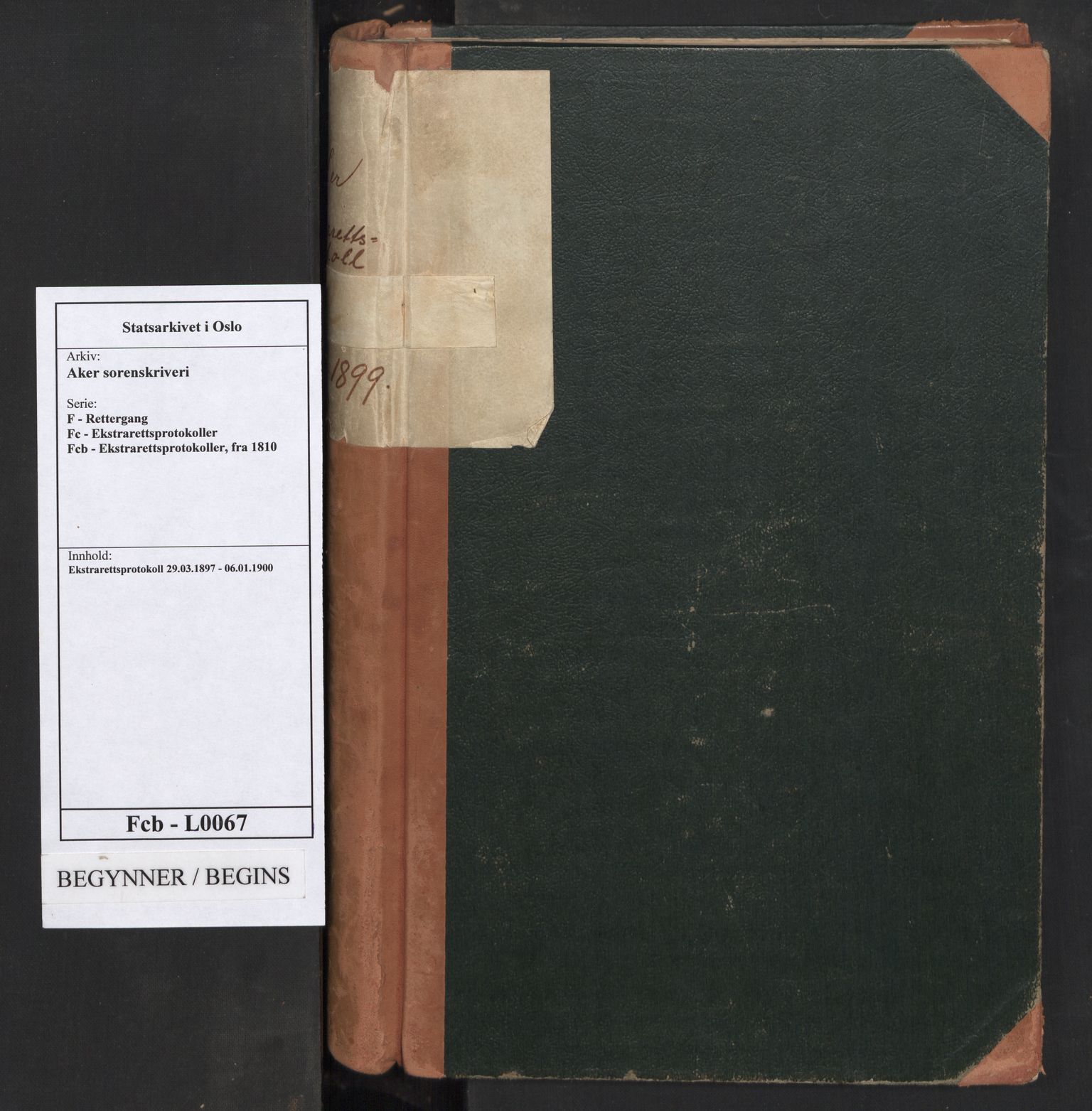 Aker sorenskriveri, SAO/A-10895/F/Fc/Fcb/L0067: Ekstrarettsprotokoll, 1897-1900