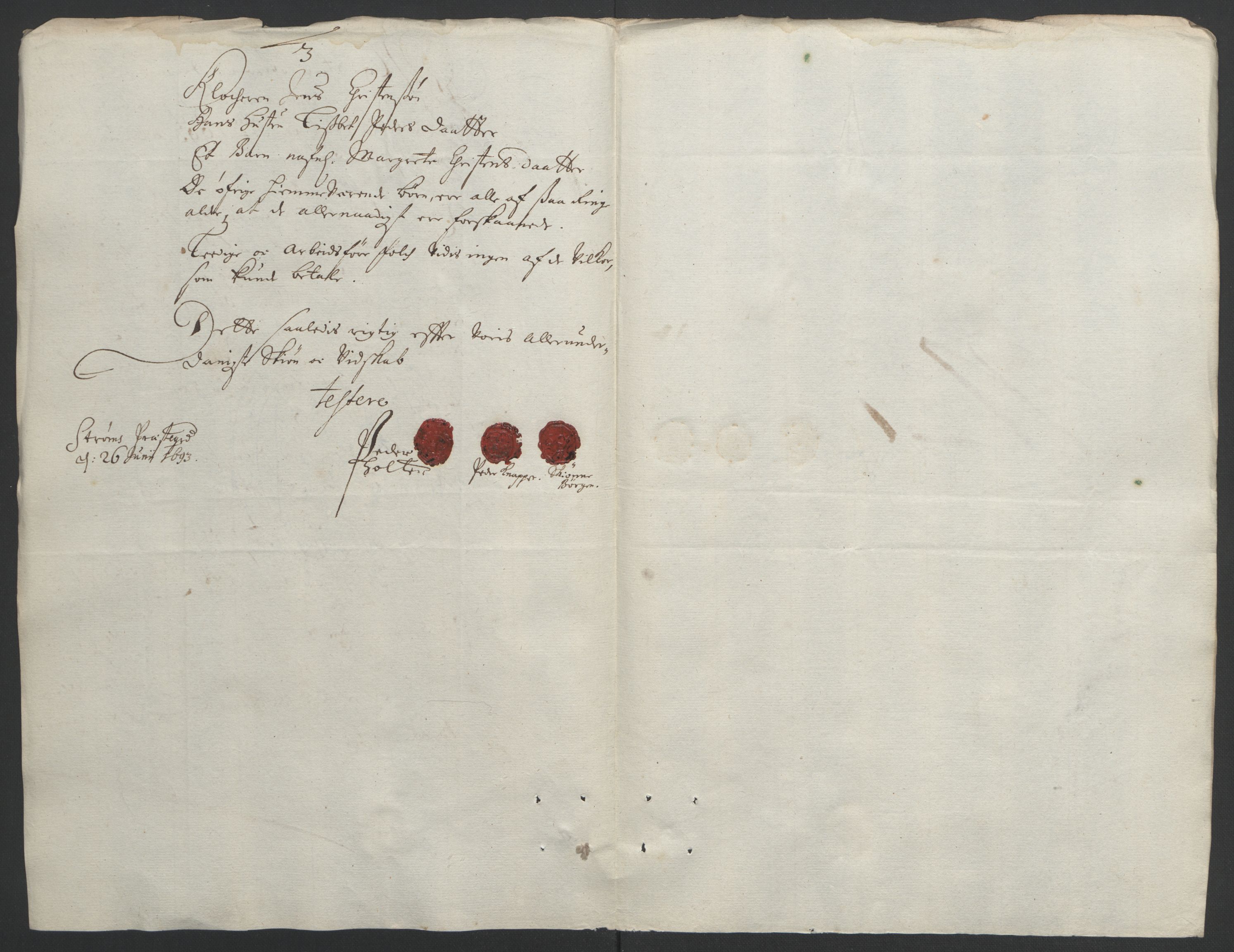 Rentekammeret inntil 1814, Reviderte regnskaper, Fogderegnskap, AV/RA-EA-4092/R13/L0831: Fogderegnskap Solør, Odal og Østerdal, 1693, s. 223